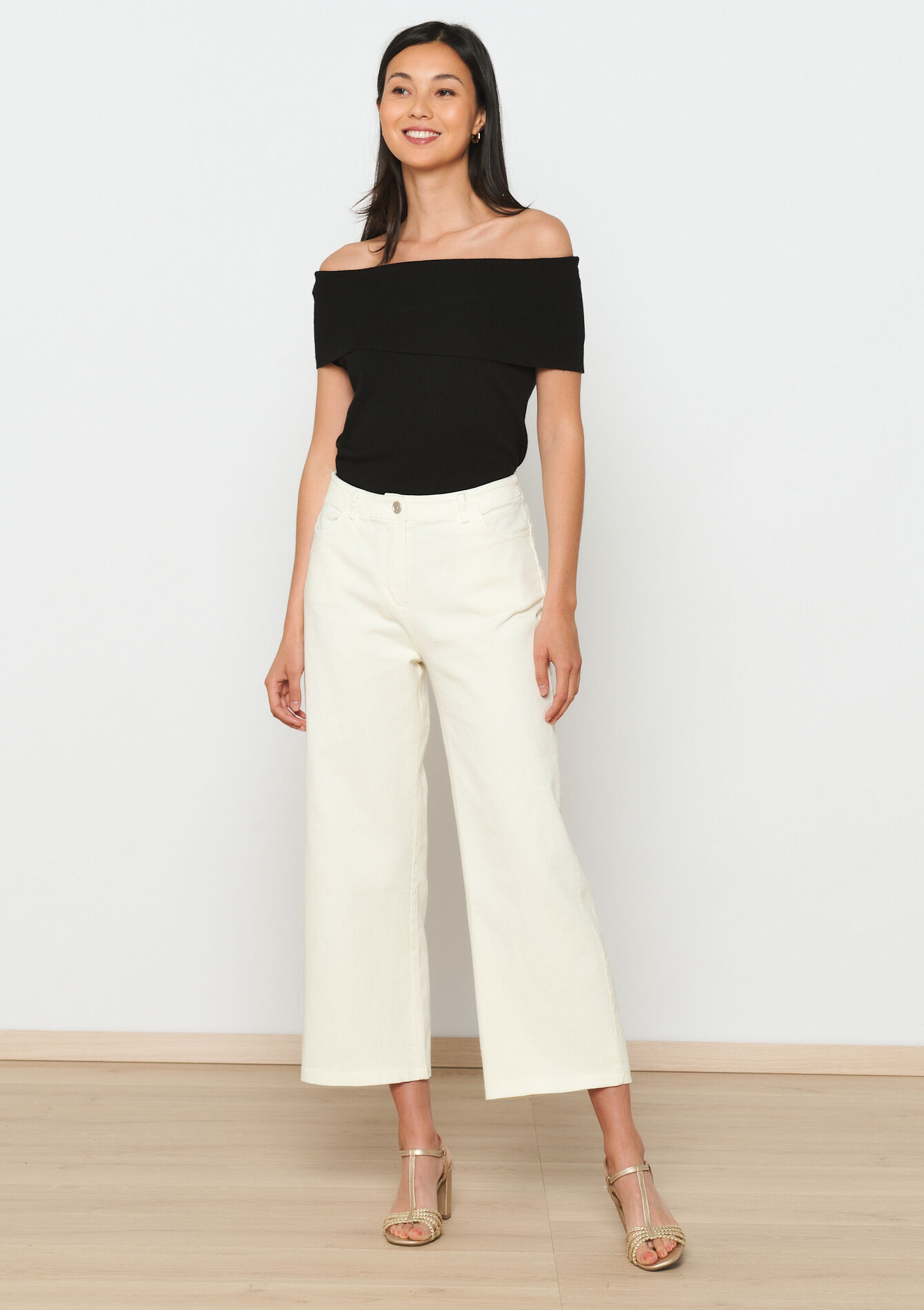 Katoenen broek, Katoenen broek - VANILLA WHITE - 06004521_1013