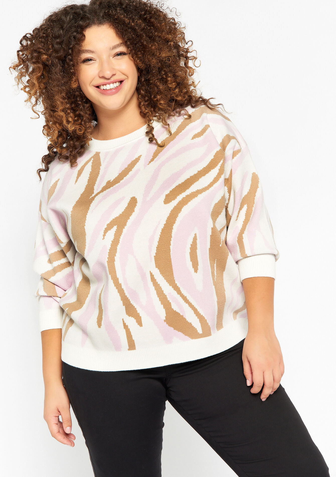 Pullover with print, Pullover with print - ECRU PEACH - 04006158_2564