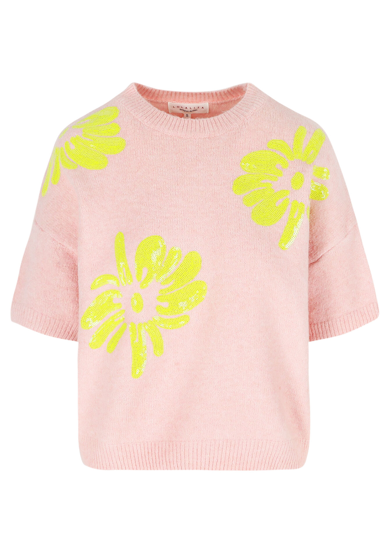 Geborduurde bloemen trui, Geborduurde bloemen trui - LIGHT PINK - 04006843_1303