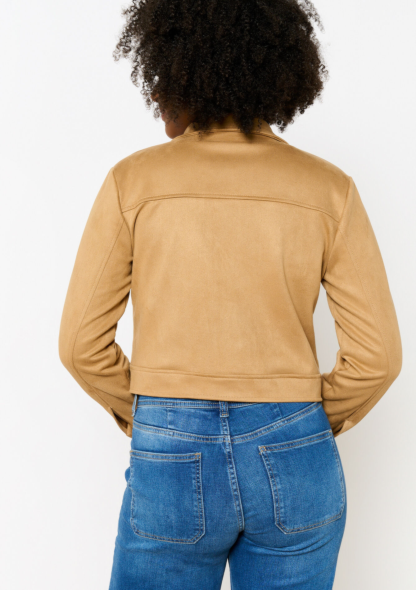 Veste en suédine avec poches, Veste en suédine avec poches - LIGHT CAMEL - 09101017_3814