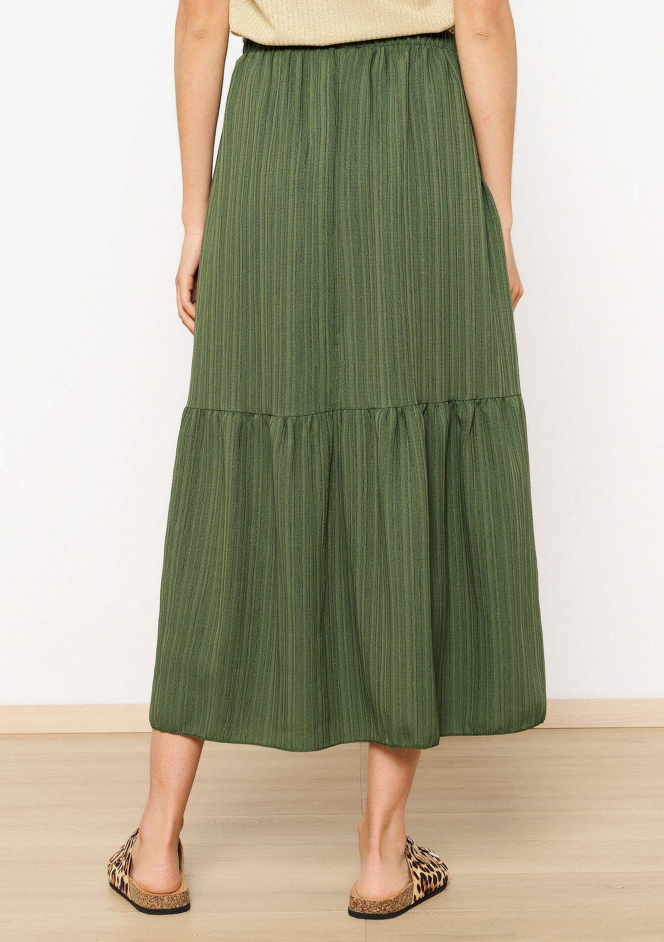 Maxi skirt with ruffles, Maxi skirt with ruffles - KHAKI FADED - 07101255_4326