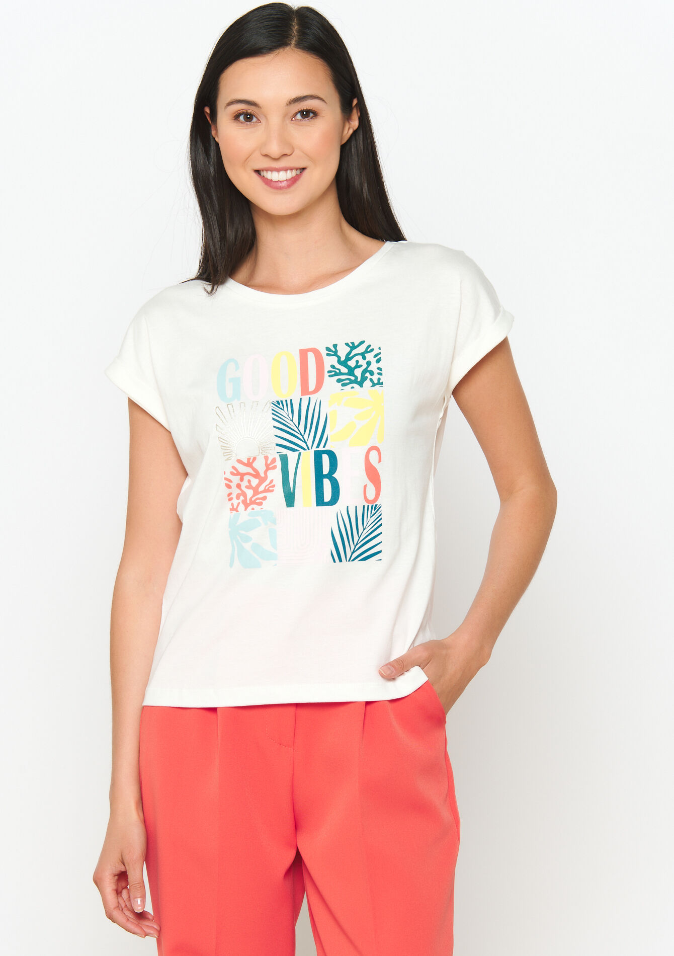 T-shirt met artwork - WHITE POWDER - 02301487_2514