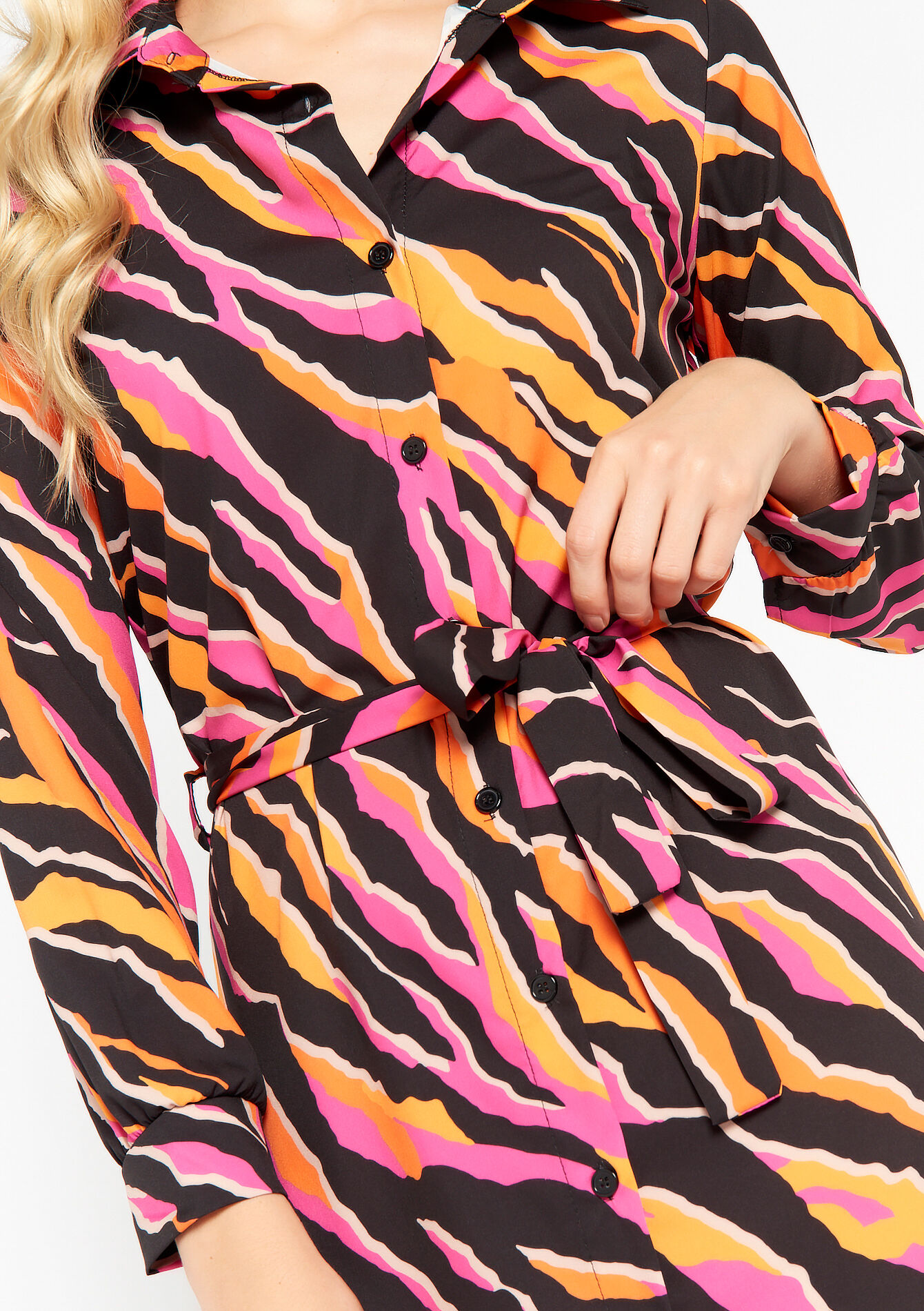 Hemdjurk met zebraprint - BLACK - 08601866