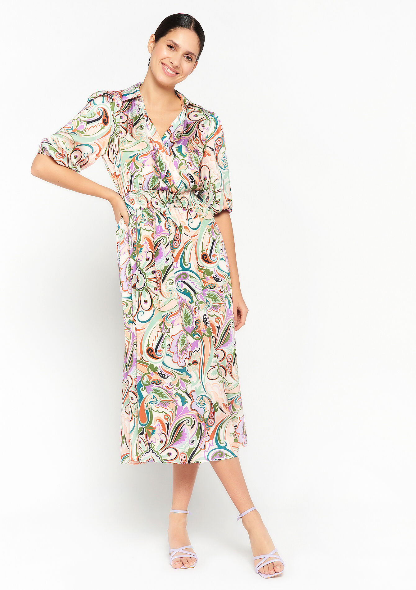 Satijnen hemdjurk, Satijnen hemdjurk - LIGHT BEIGE - 08601912_13