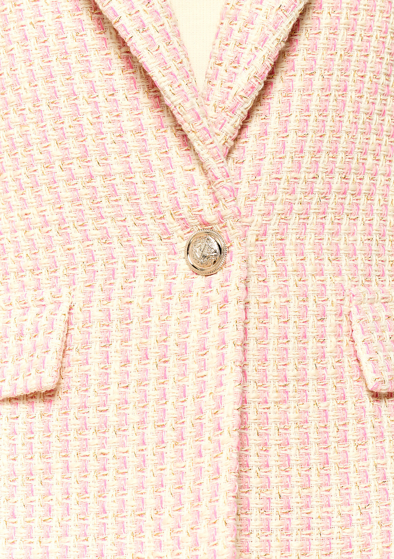Tweed blazer , Tweed blazer - LIGHT PINK - 09100912_1303