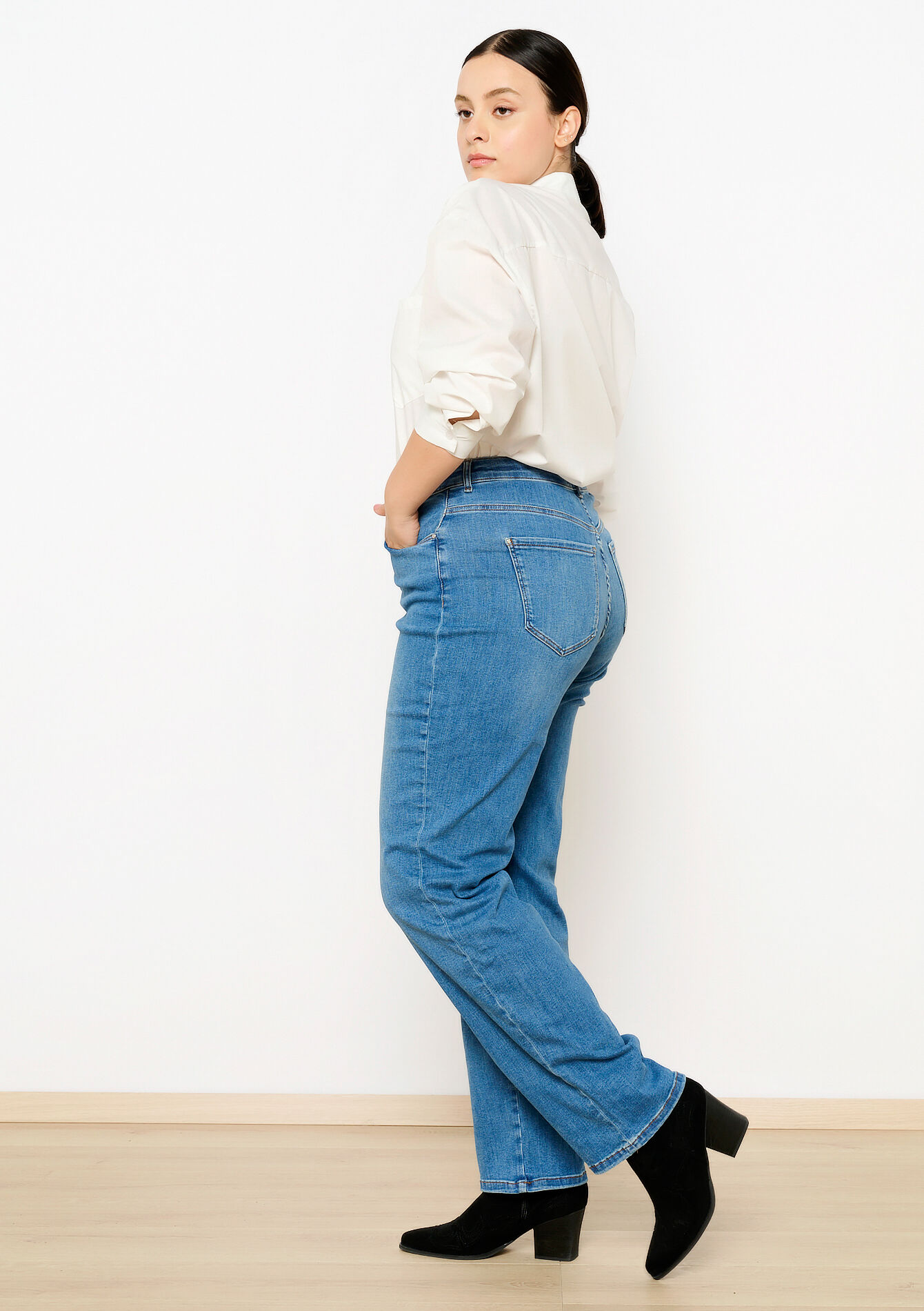 Multiple size rechte jeans, Multiple size rechte jeans - MEDIUM BLUE - 22000546_0500