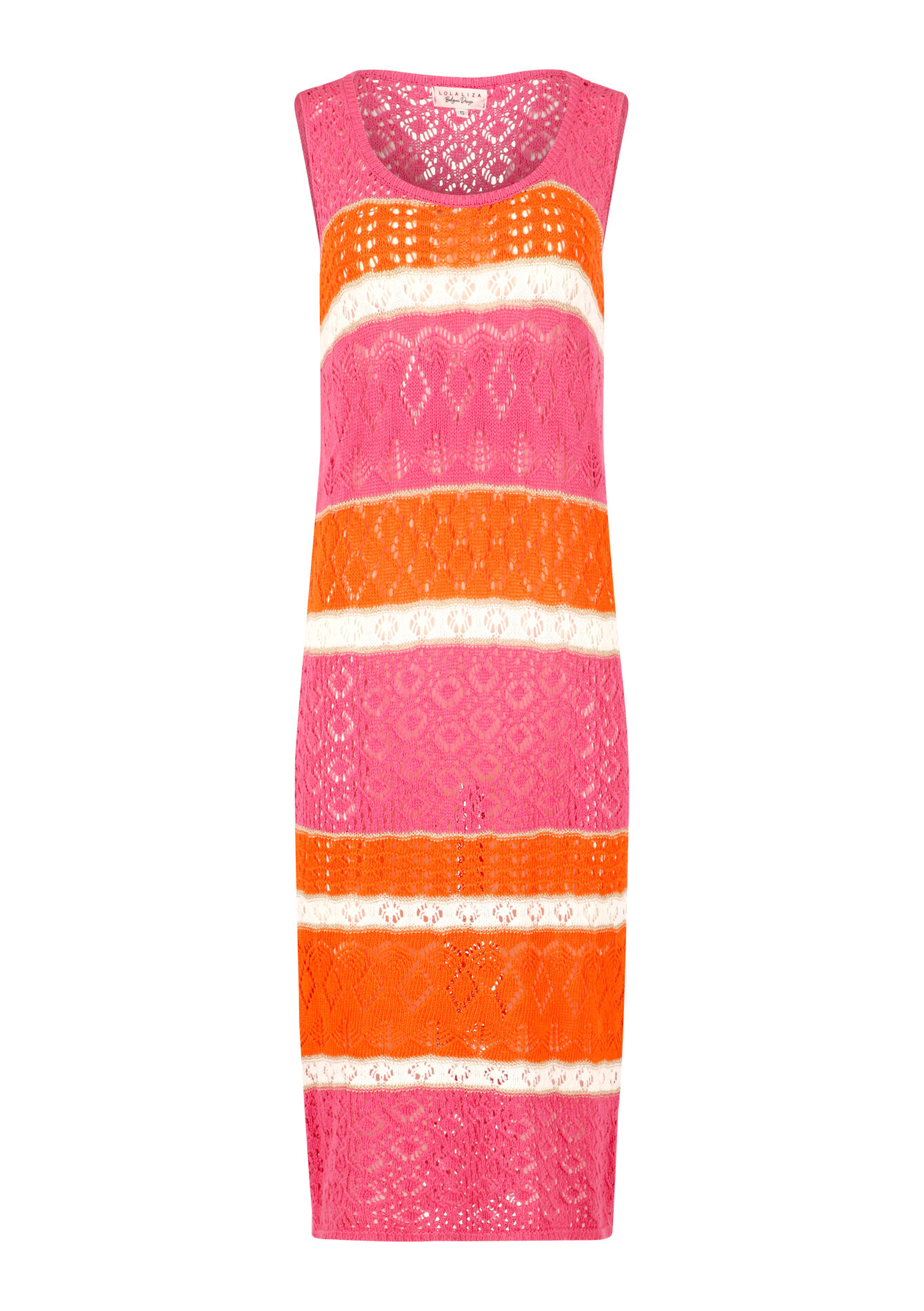 Gestreepte jurk, Gestreepte jurk - FUCHSIA - 08103283_5626