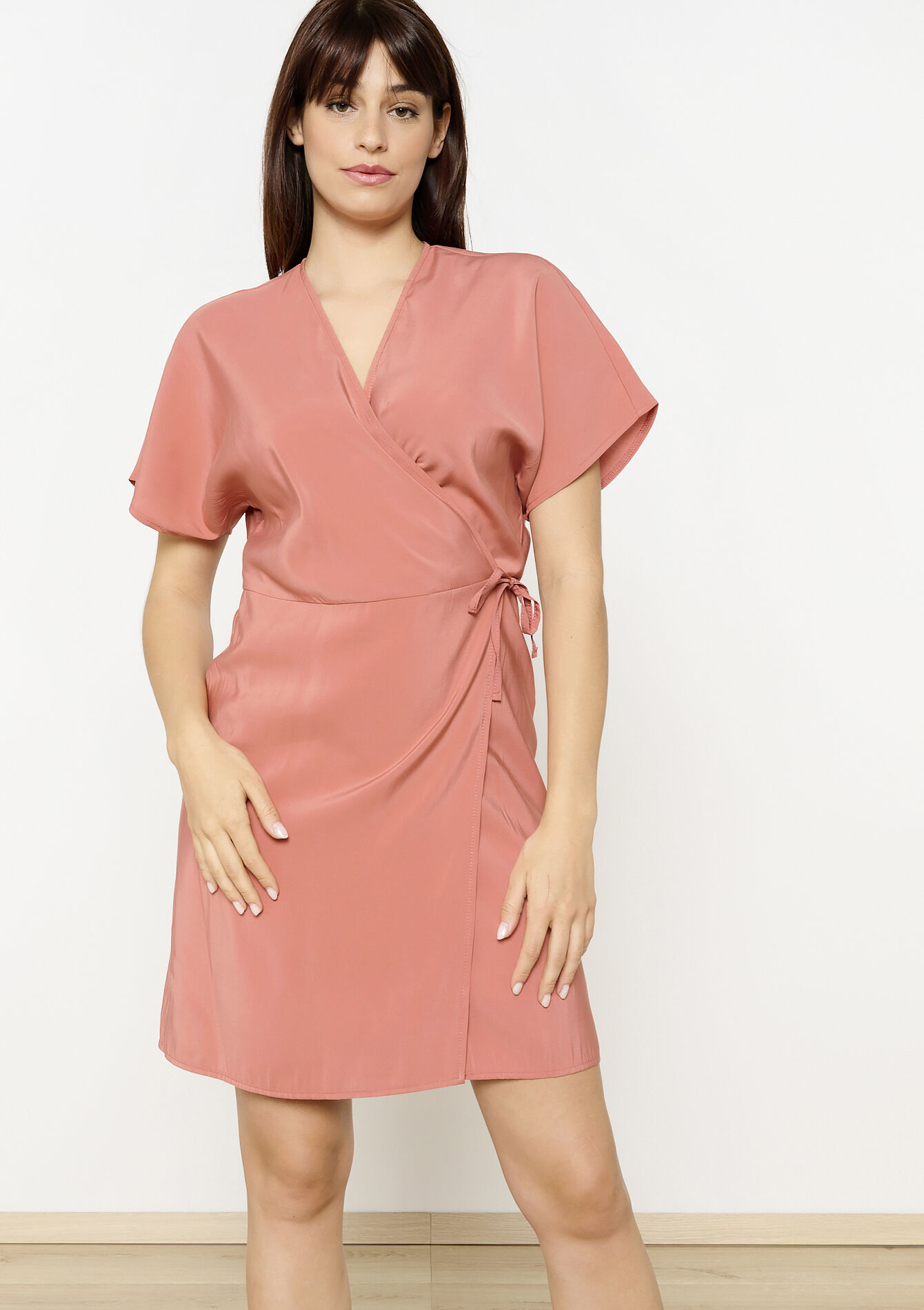 Robe portefeuille fluide, , front