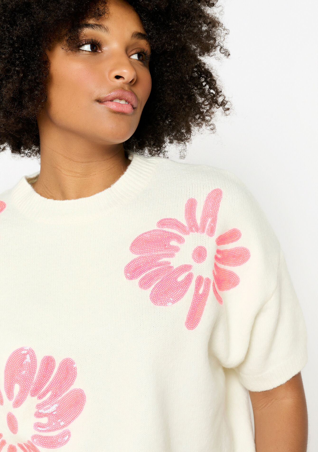 Geborduurde bloemen trui, Geborduurde bloemen trui - OFFWHITE - 04006843_1001