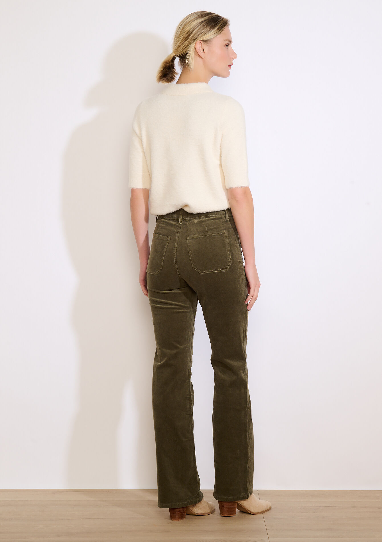 Pantalon bootcut à poches, Pantalon bootcut à poches - KHAKI MED - 06004608_4327