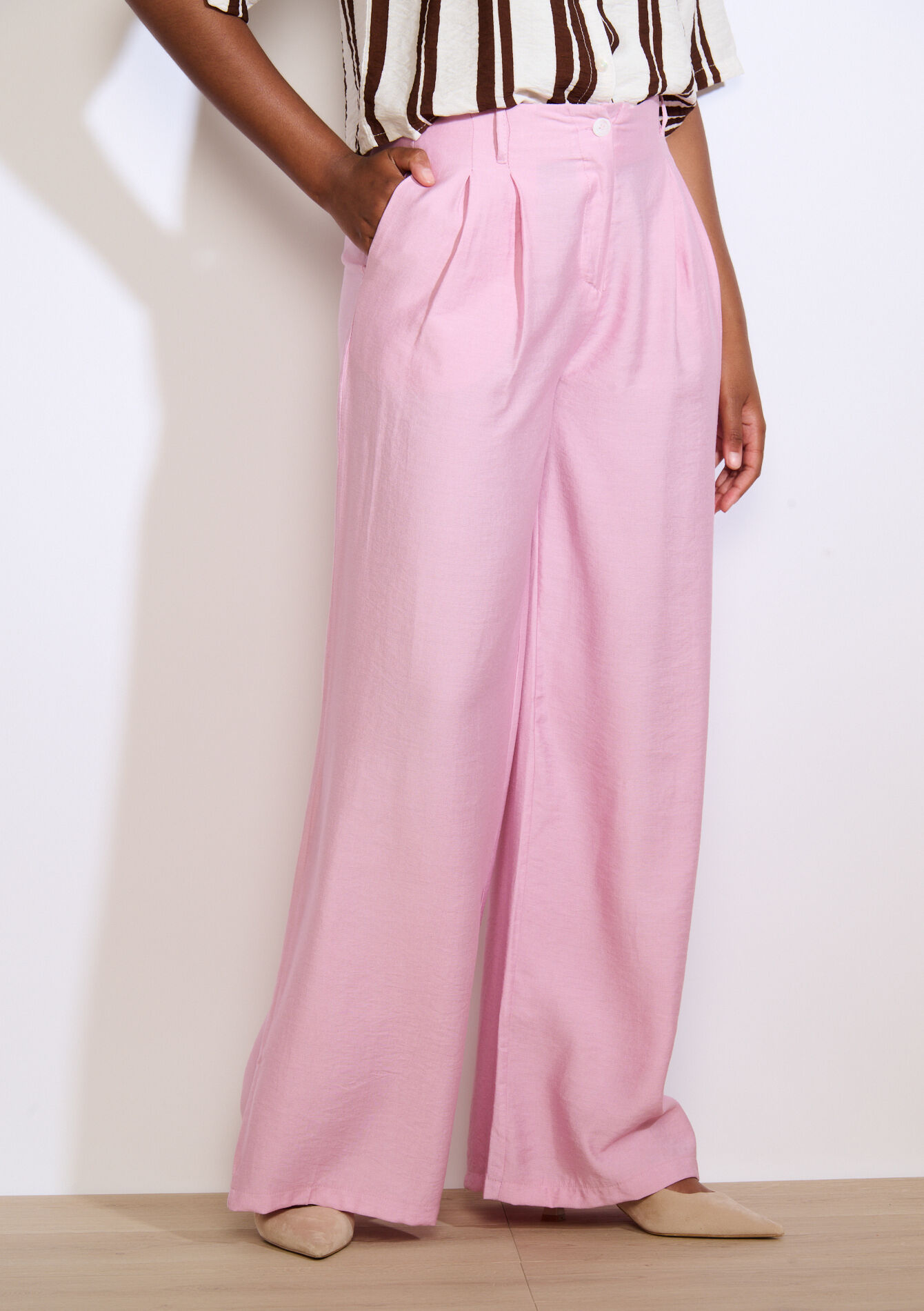 Pantalon fluide moderne - LIGHT PINK - 06100739_1303