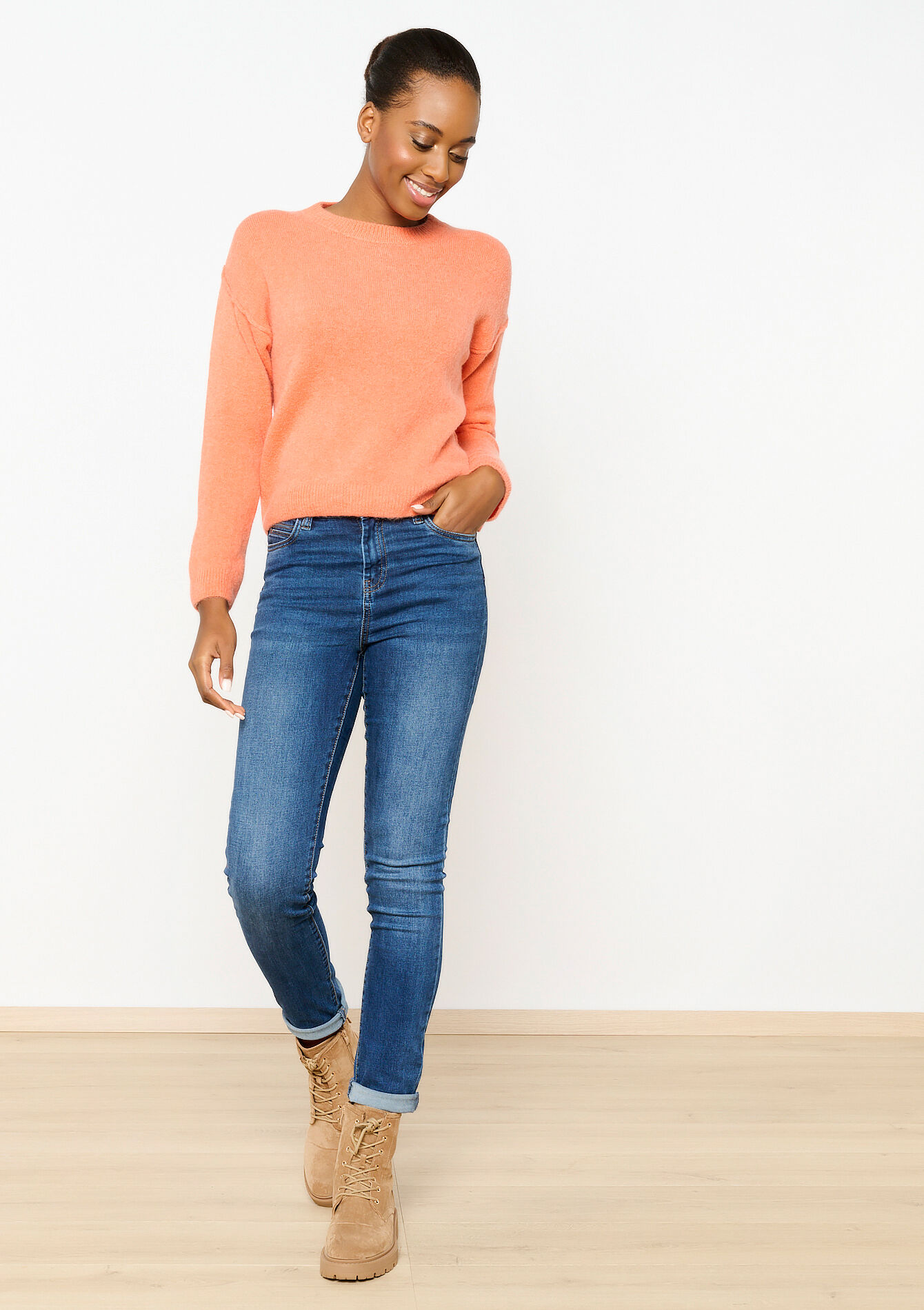 Pullover with alpaca wool - PINK BUBBLEGUM - 04006383