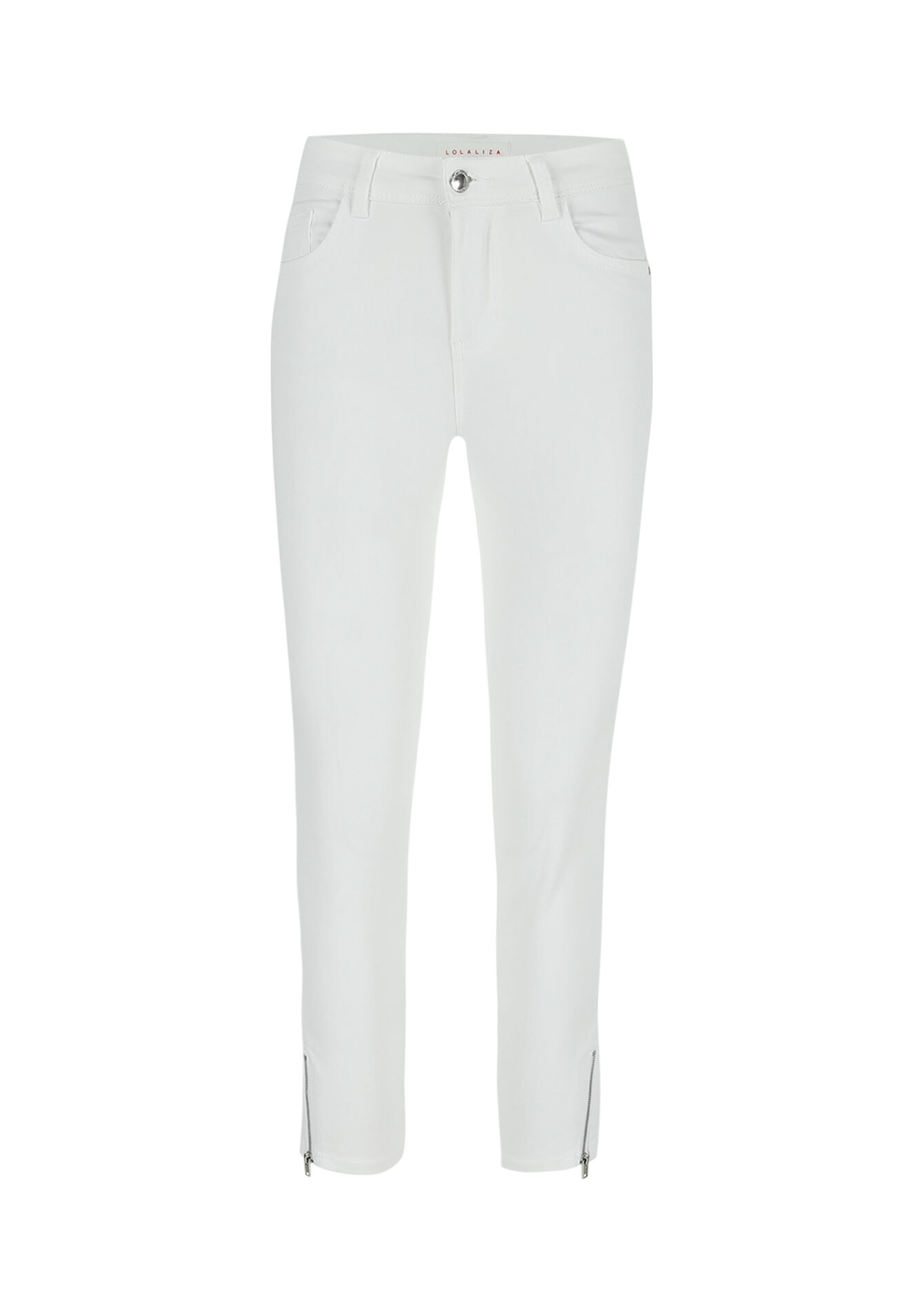 Slimfit broek met rits - OPTICAL WHITE - 06004552_1019