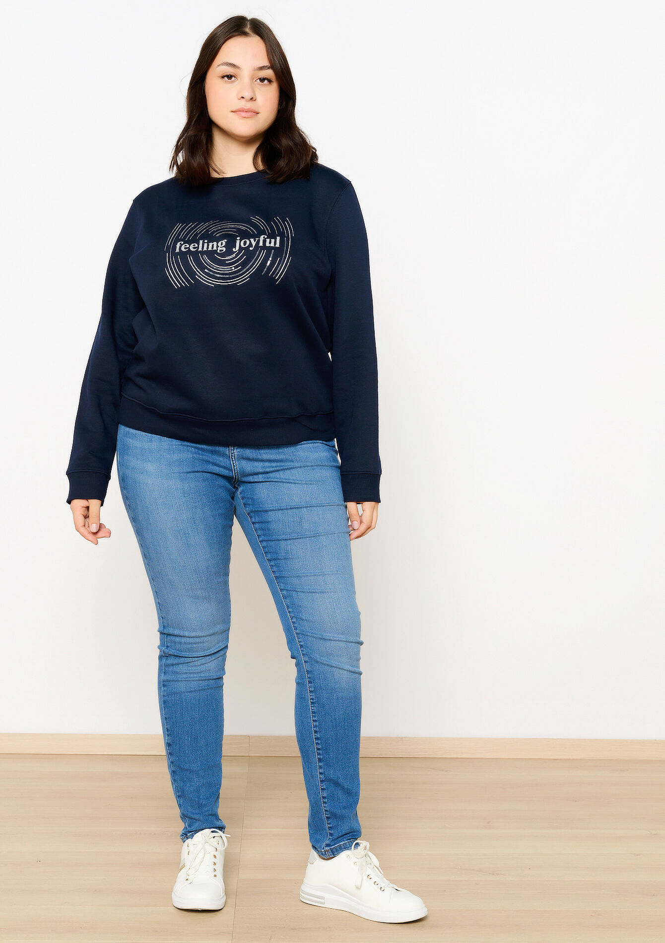 Sweater met opschrift, Sweater met opschrift - NAVY BASIC - 03001717_2723