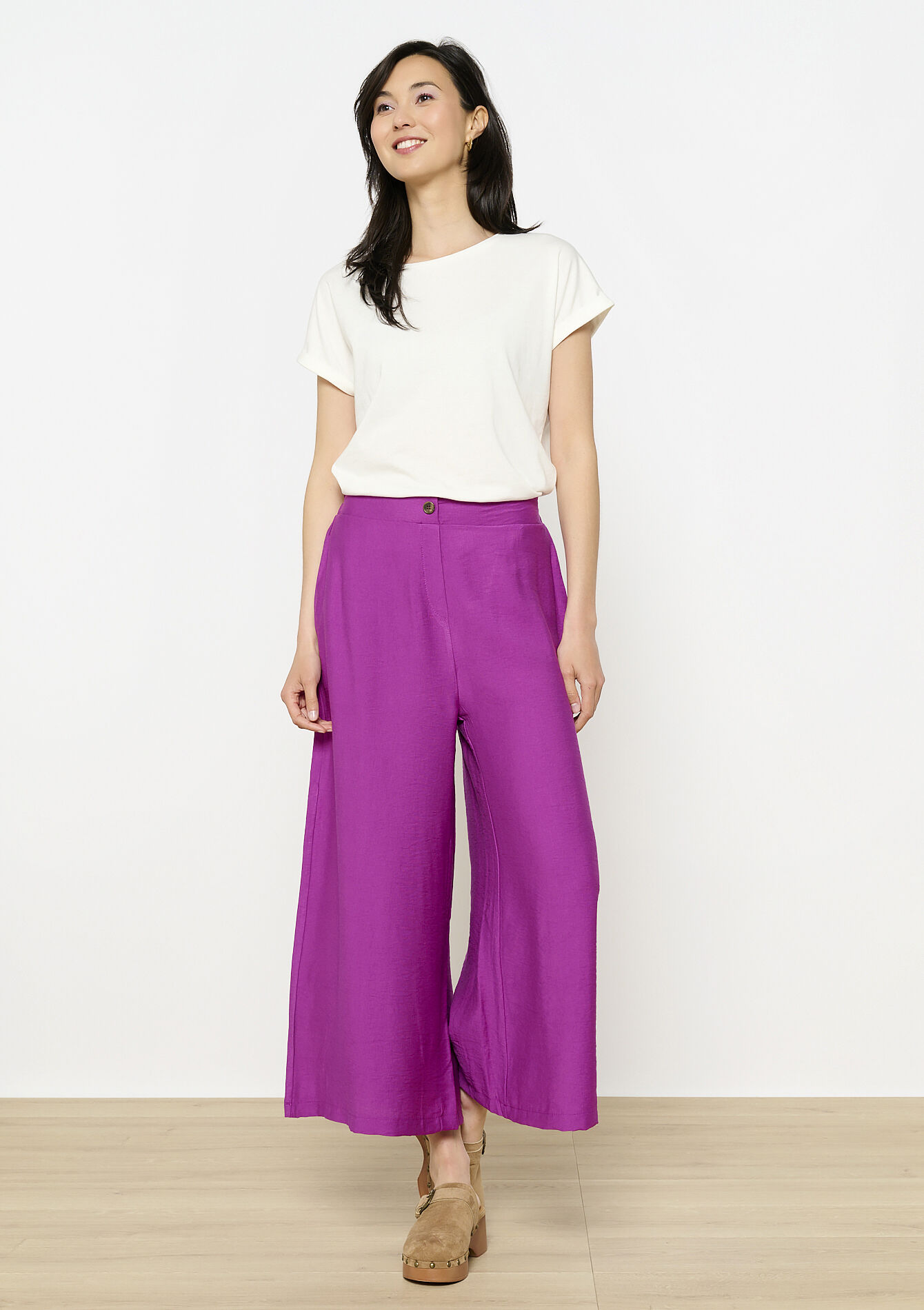 Wijde en luchtige broek, Wijde en luchtige broek - VIOLINE - 06600986_2576