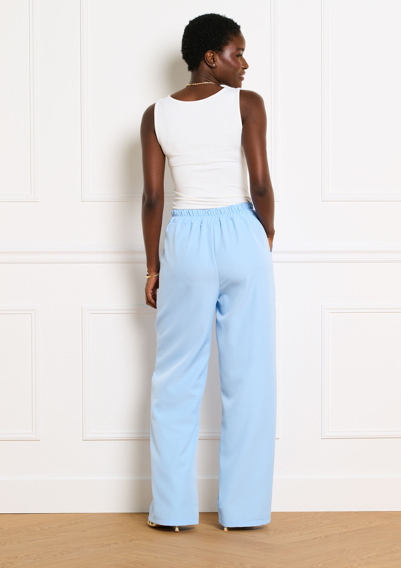 Losvallende broek - BLUE PASTEL - 06601147_3003