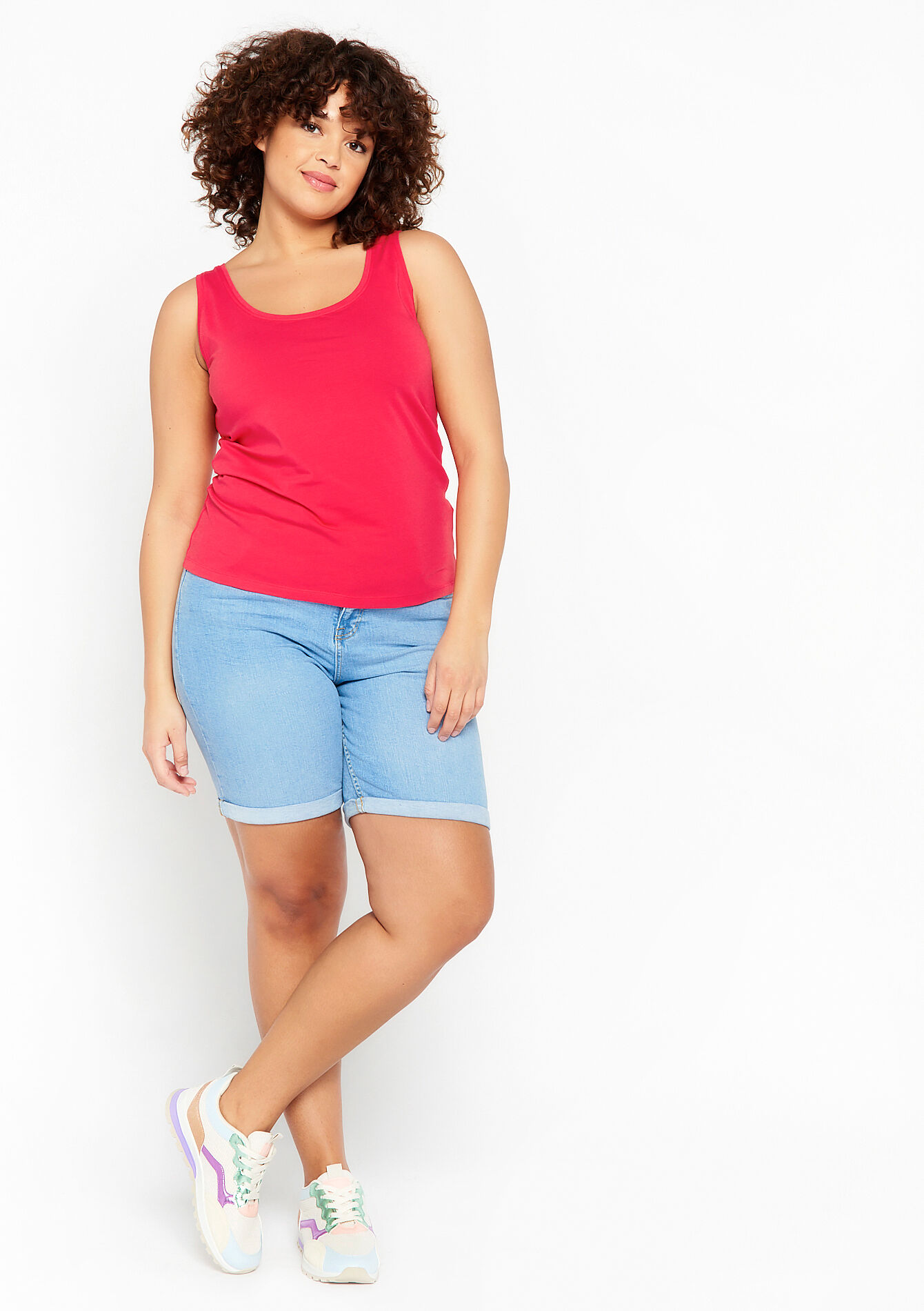 Top met lage hals, Top met lage hals - FUCHSIA - 02200328_5626