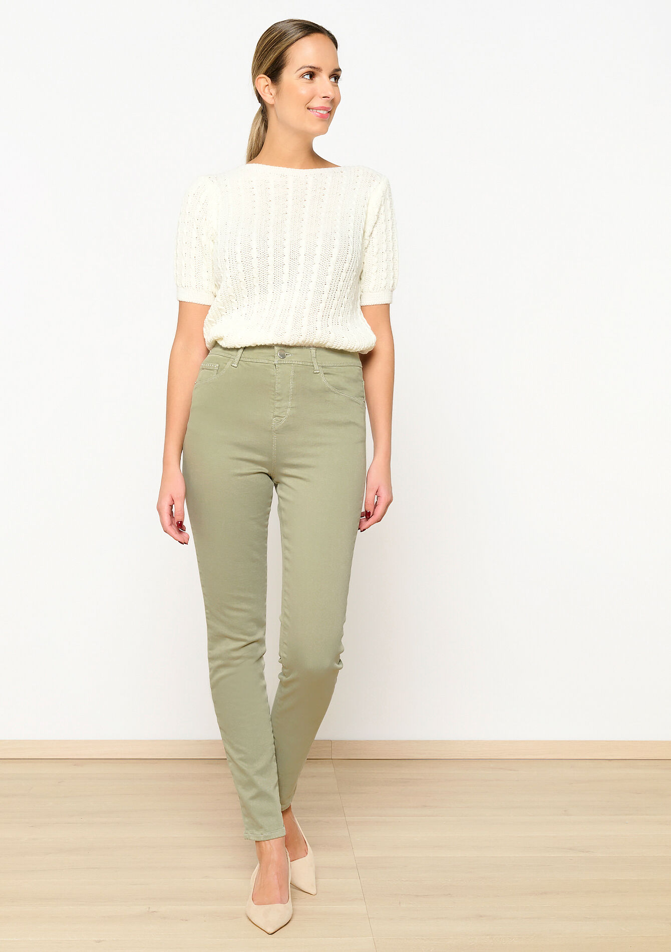 Pantalon coupe slim - OFFWHITE - 06004470