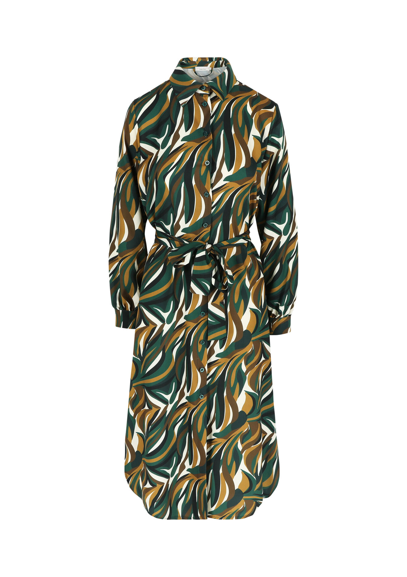 Hemdjurk met bladerprint, Hemdjurk met bladerprint - CAMEL CINNAMON - 08602239_3835