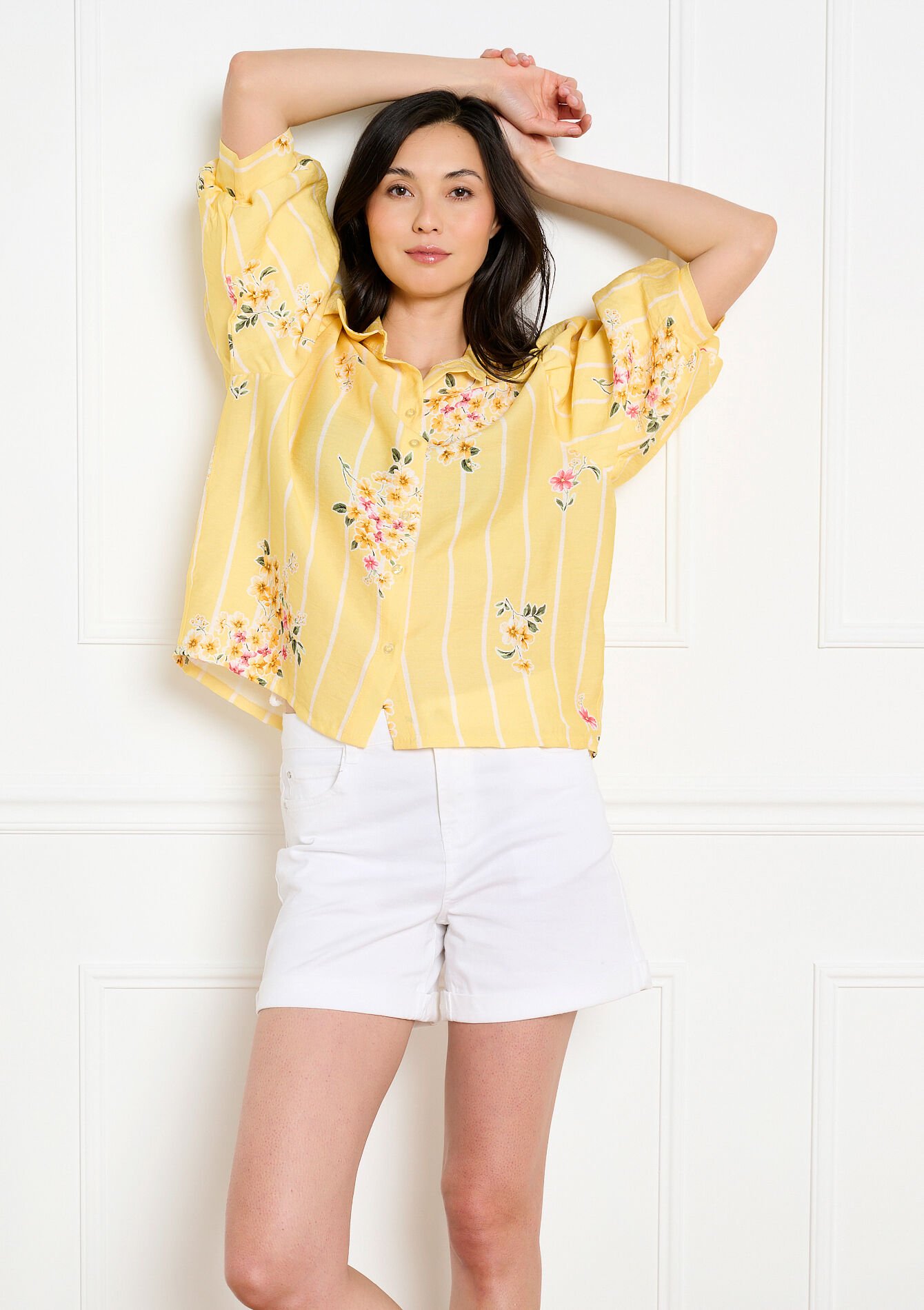 Losvallend bedrukt hemd, , hi-res