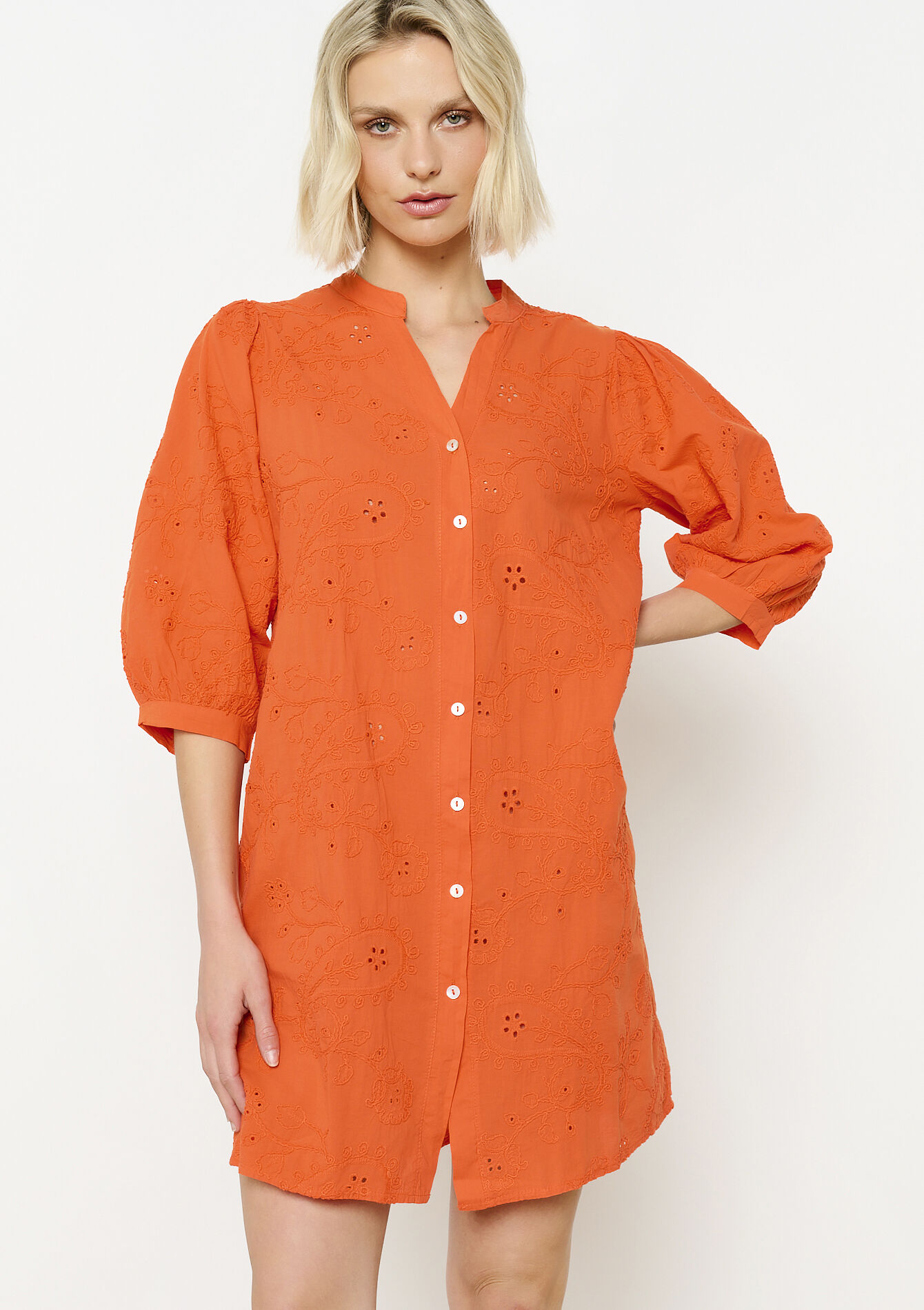 Boho embroidered dress, Boho embroidered dress - VANILLA WHITE - 08104040