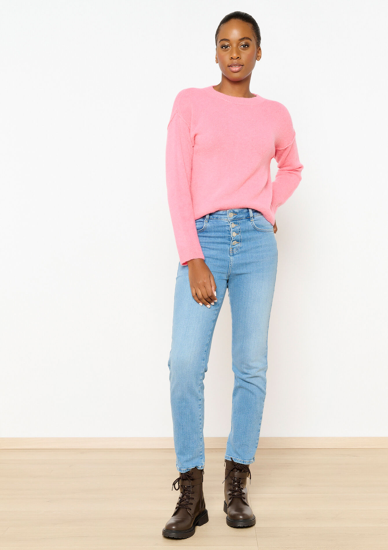 Trui met alpaca-wol, Trui met alpaca-wol - PINK BUBBLEGUM - 04006383_1477