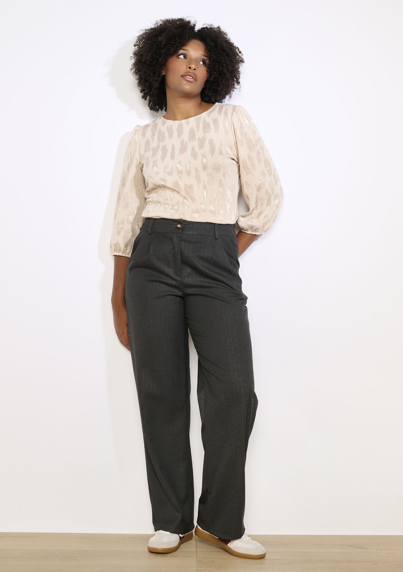 Blouse fluide texturée - NUDE PINK - 02301967