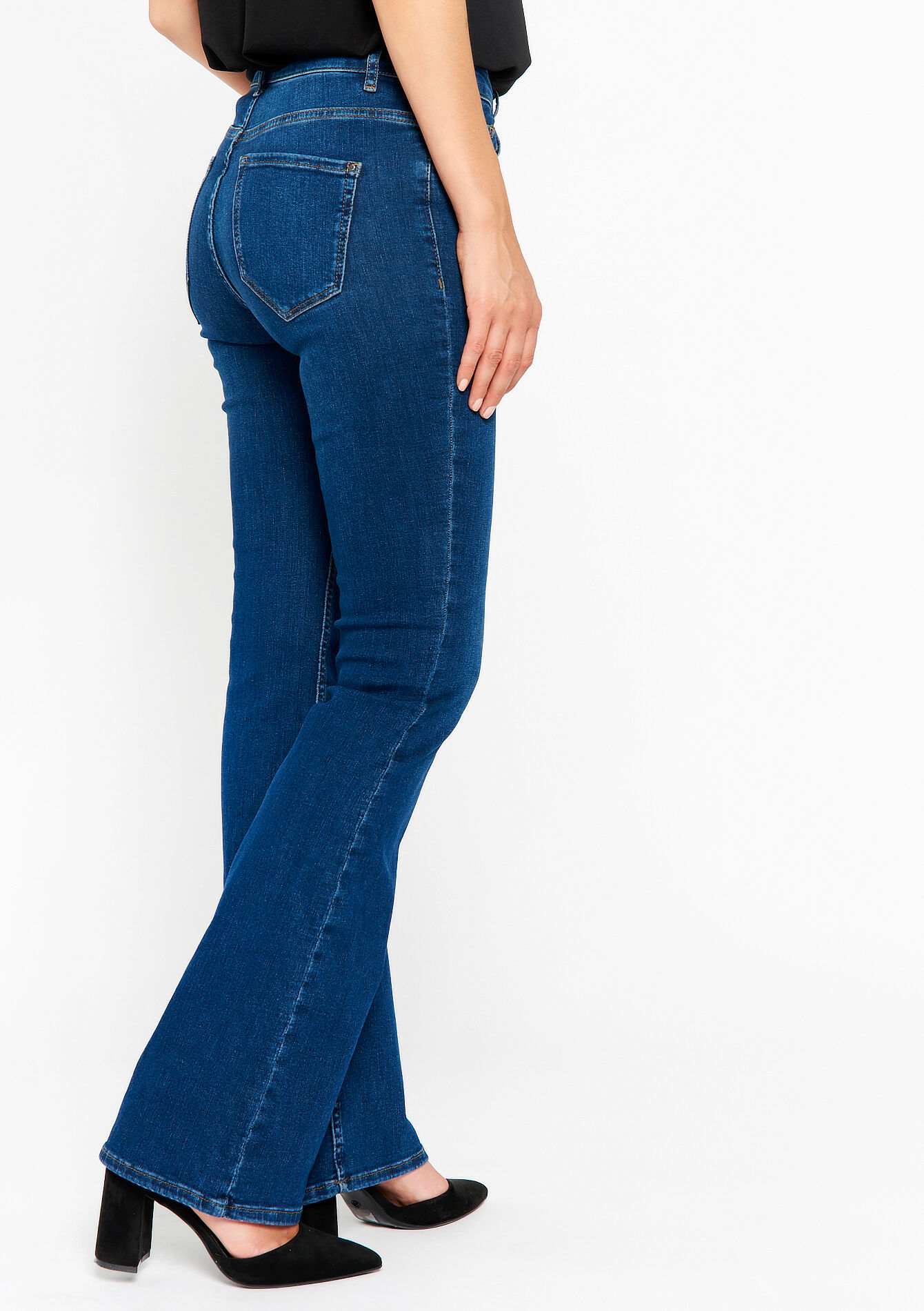 Jean skinny évasé - DARK BLUE - 22000478_0501
