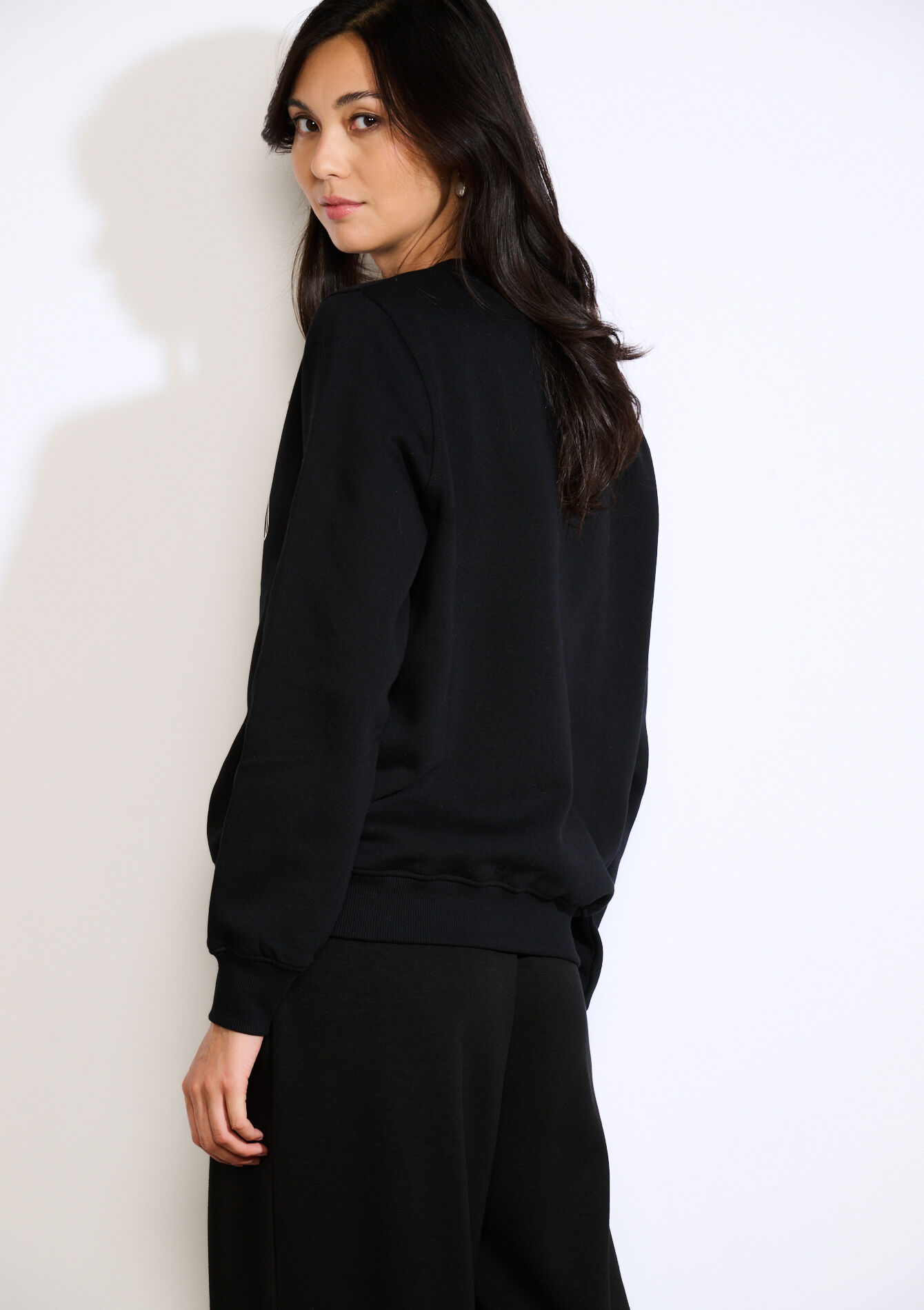 Sweater met positieve tekst, Sweater met positieve tekst - BLACK - 03001763_1119