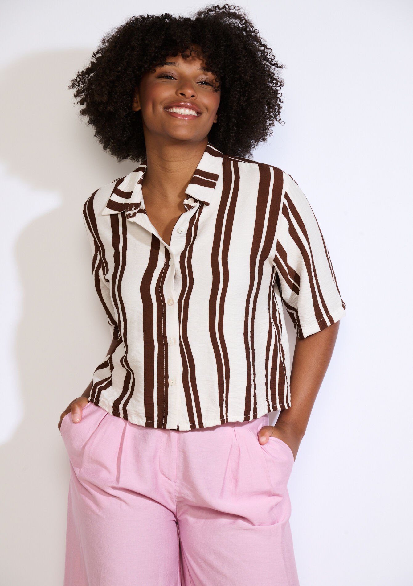 Chemise fluide rayée, Chemise fluide rayée, , back