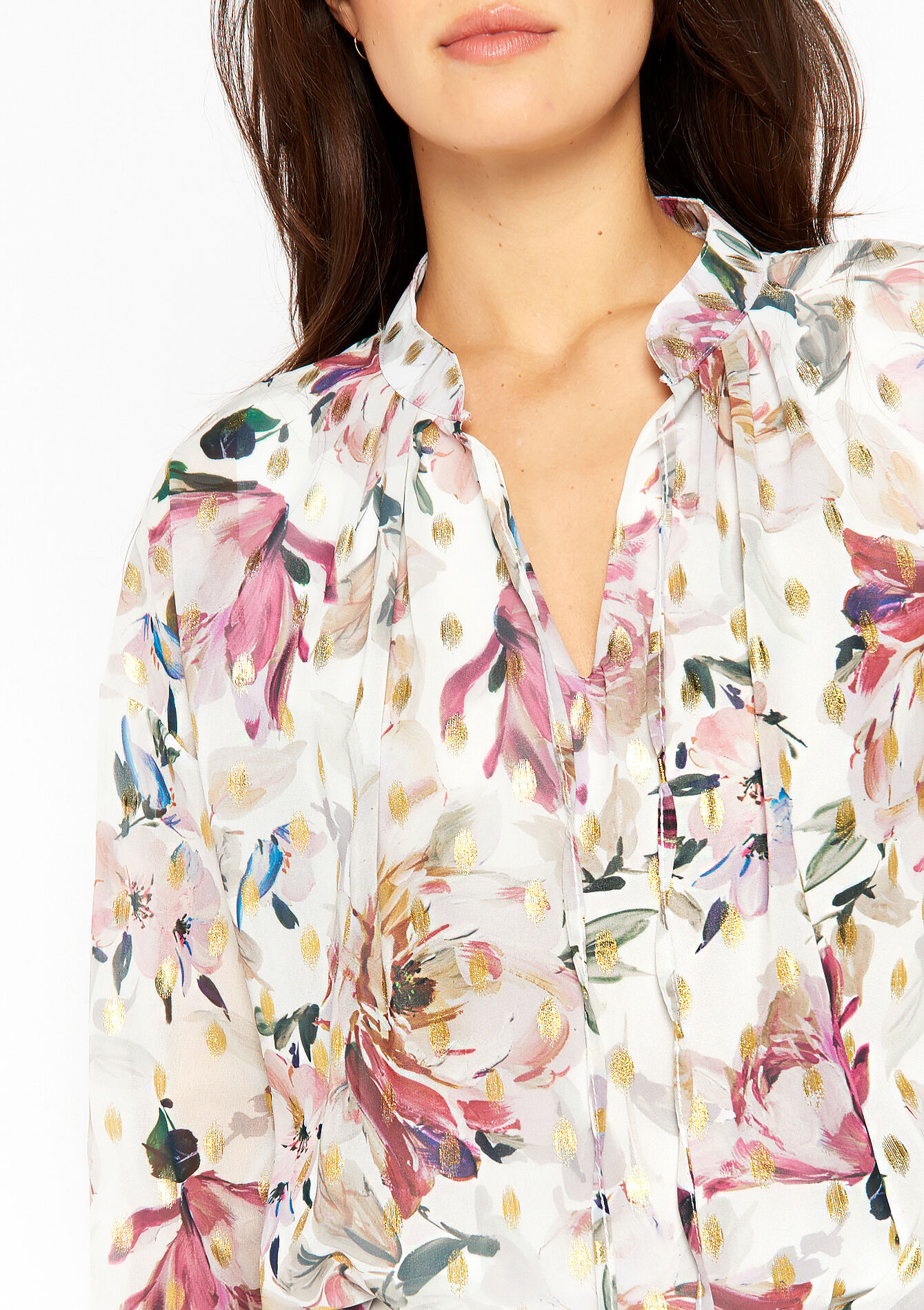 Blouse with abstract print - OFFWHITE - 05702136_1001
