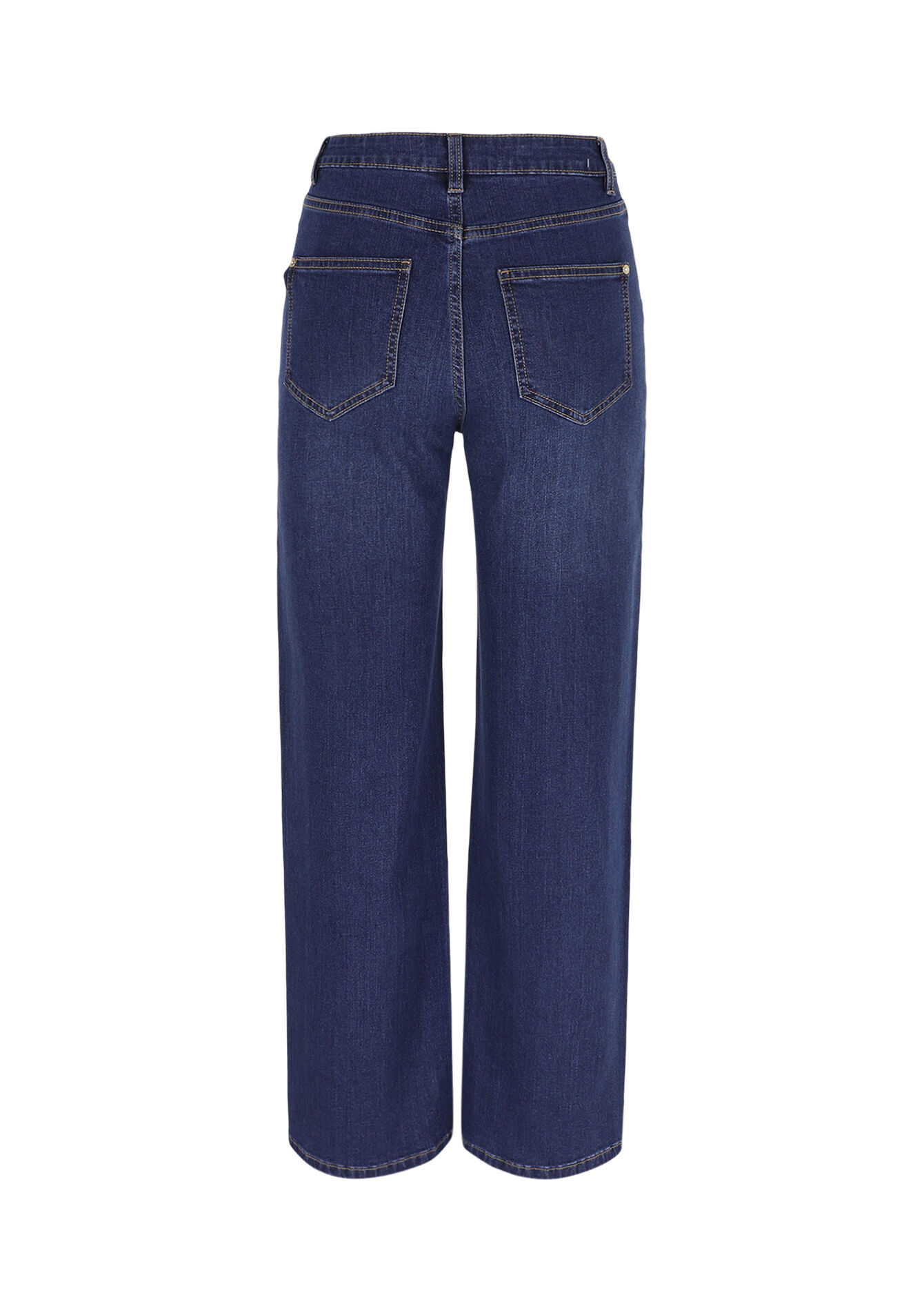 Wide-leg jeans with pockets, Wide-leg jeans with pockets - DARK BLUE - 22000601_0501