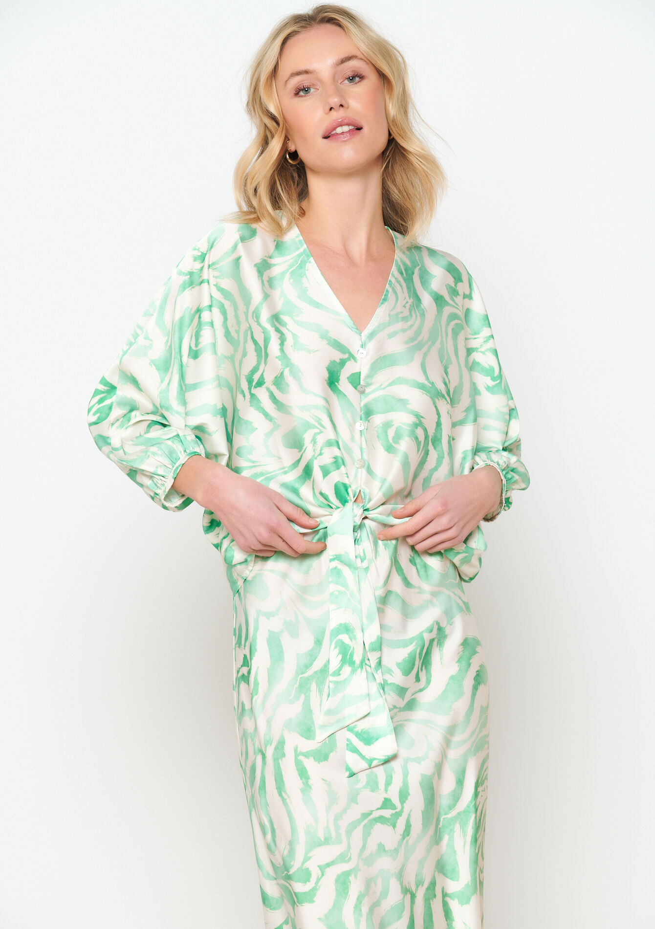 Blouse met print, Blouse met print - MINT GREEN - 05702491_1723