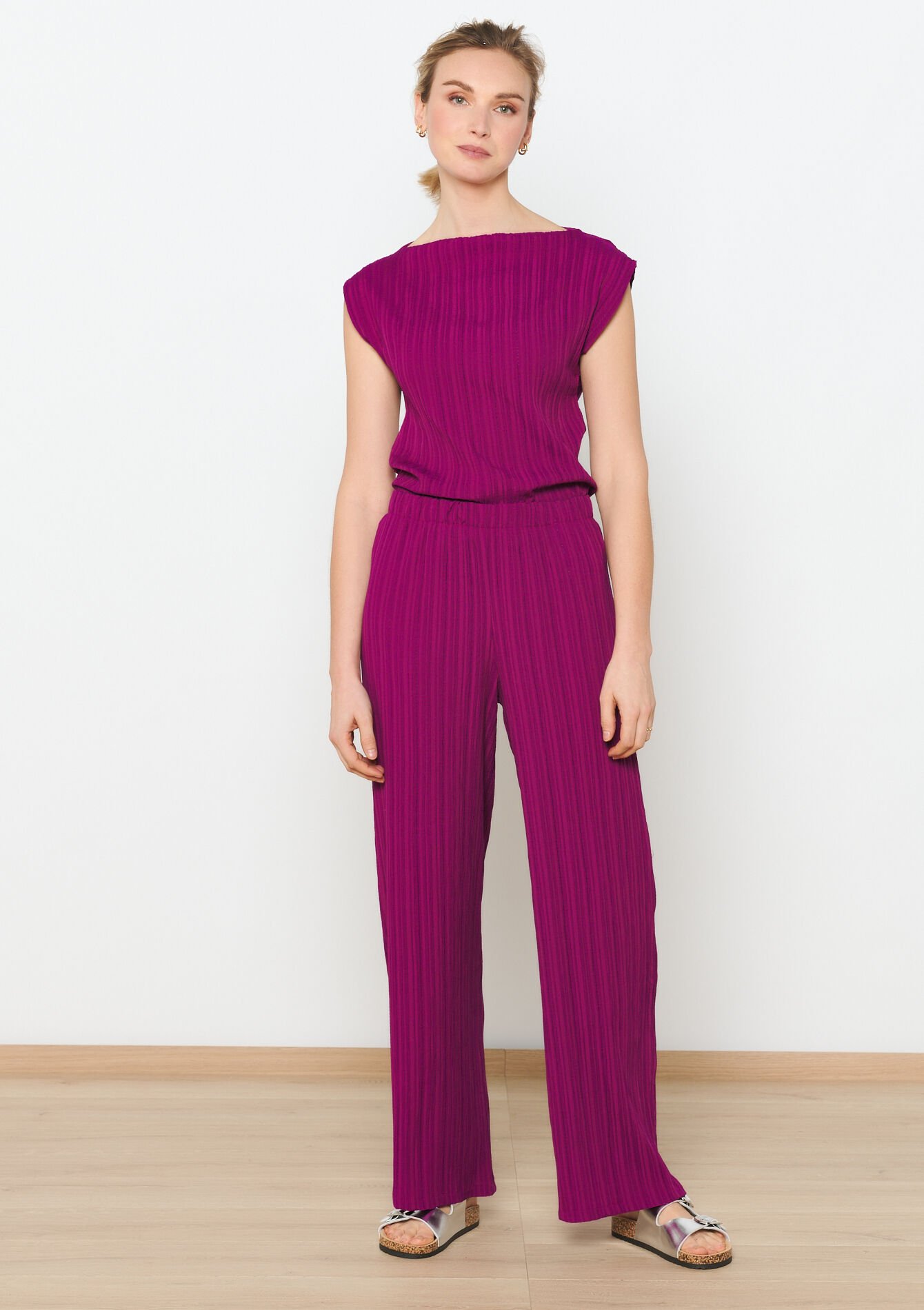 Broek met plissé, Broek met plissé - VIOLINE - 06600829_2576