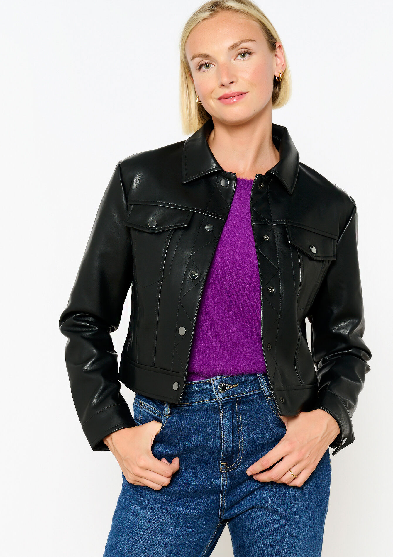 Jasje in imitatieleer, Jasje in imitatieleer, , back