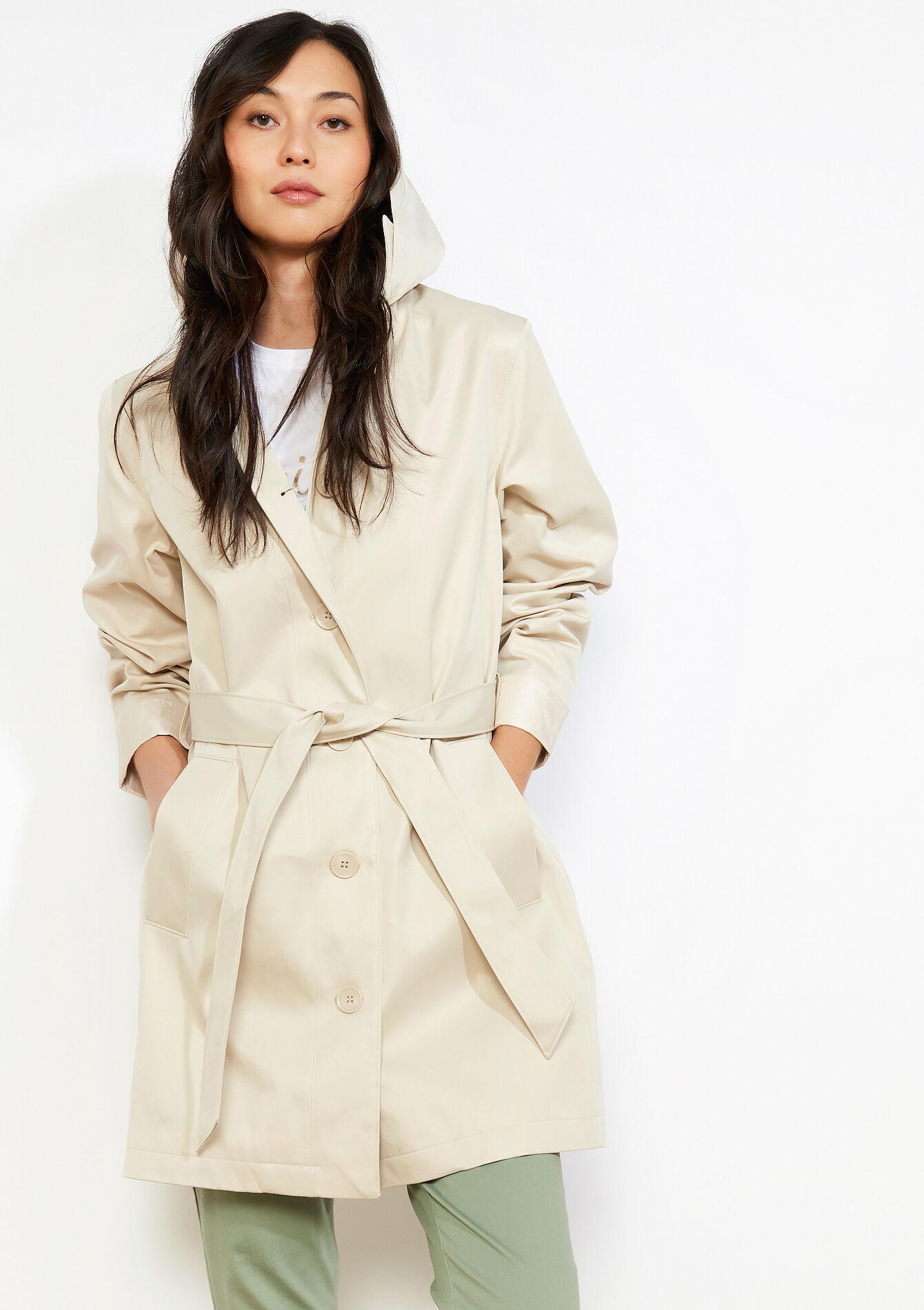 Trench à double boutonnage - VANILLA WHITE - 23000791_1013