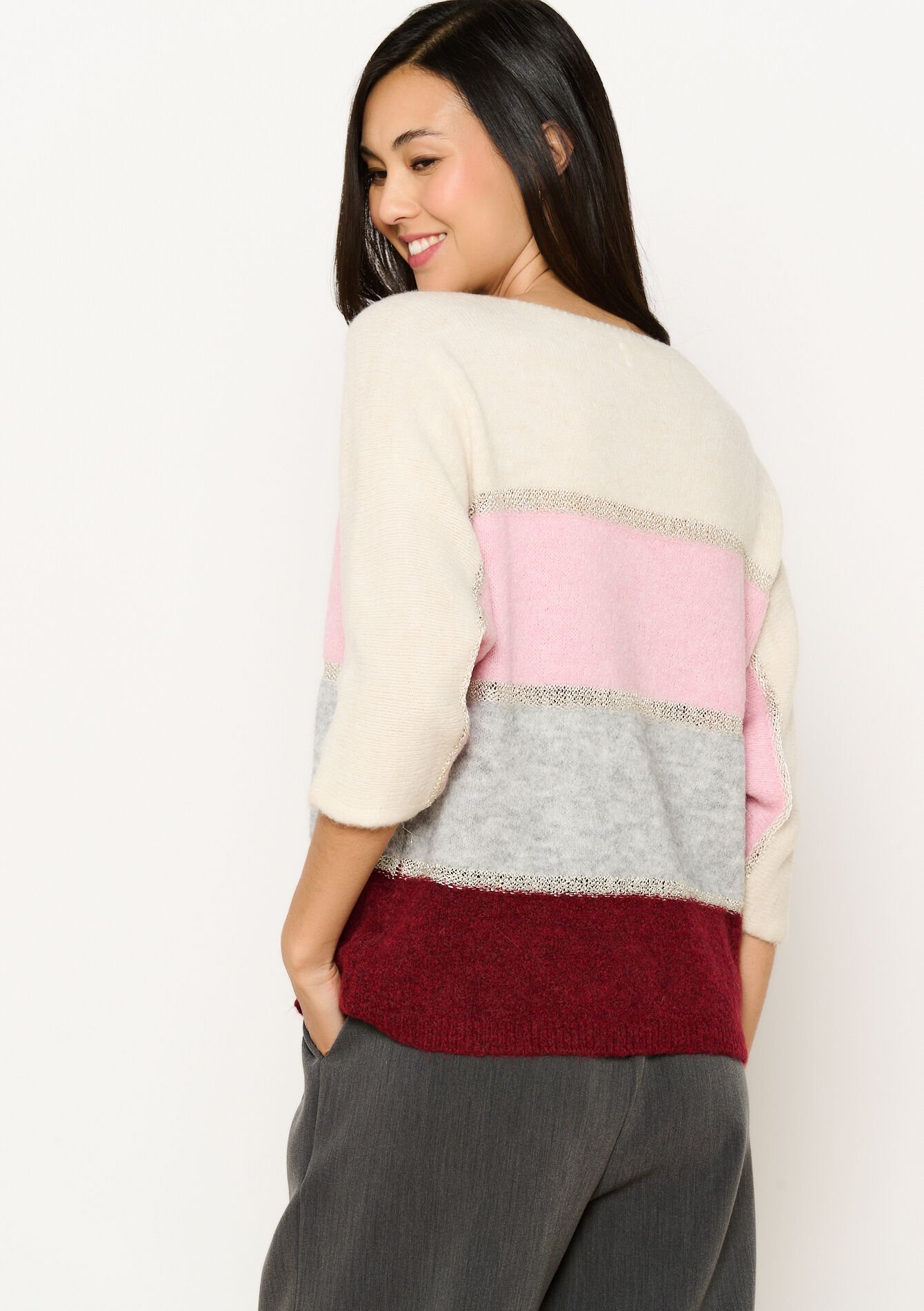 Trui met colourblock, Trui met colourblock - LT PINK - 04006679_2515