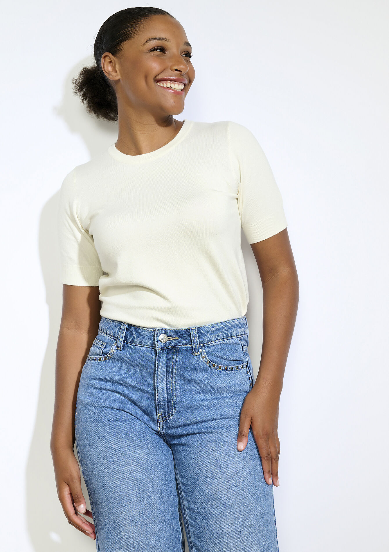 Geribbelde trui, Geribbelde trui - BLACK - 04006902