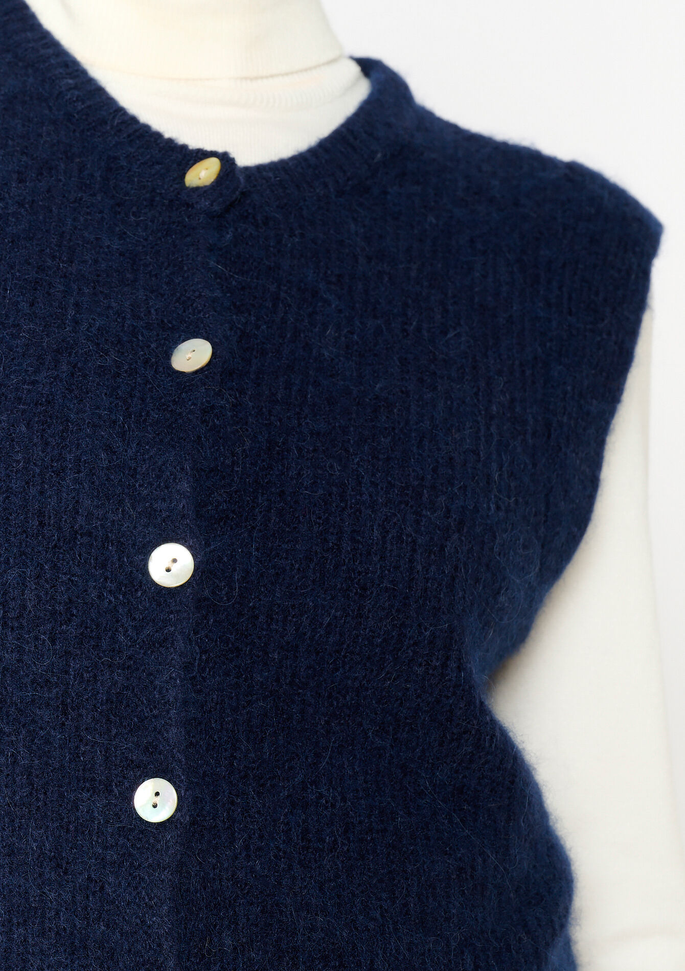 Sleeveless cardigan, Sleeveless cardigan - NAVY BASIC - 04101222_2723