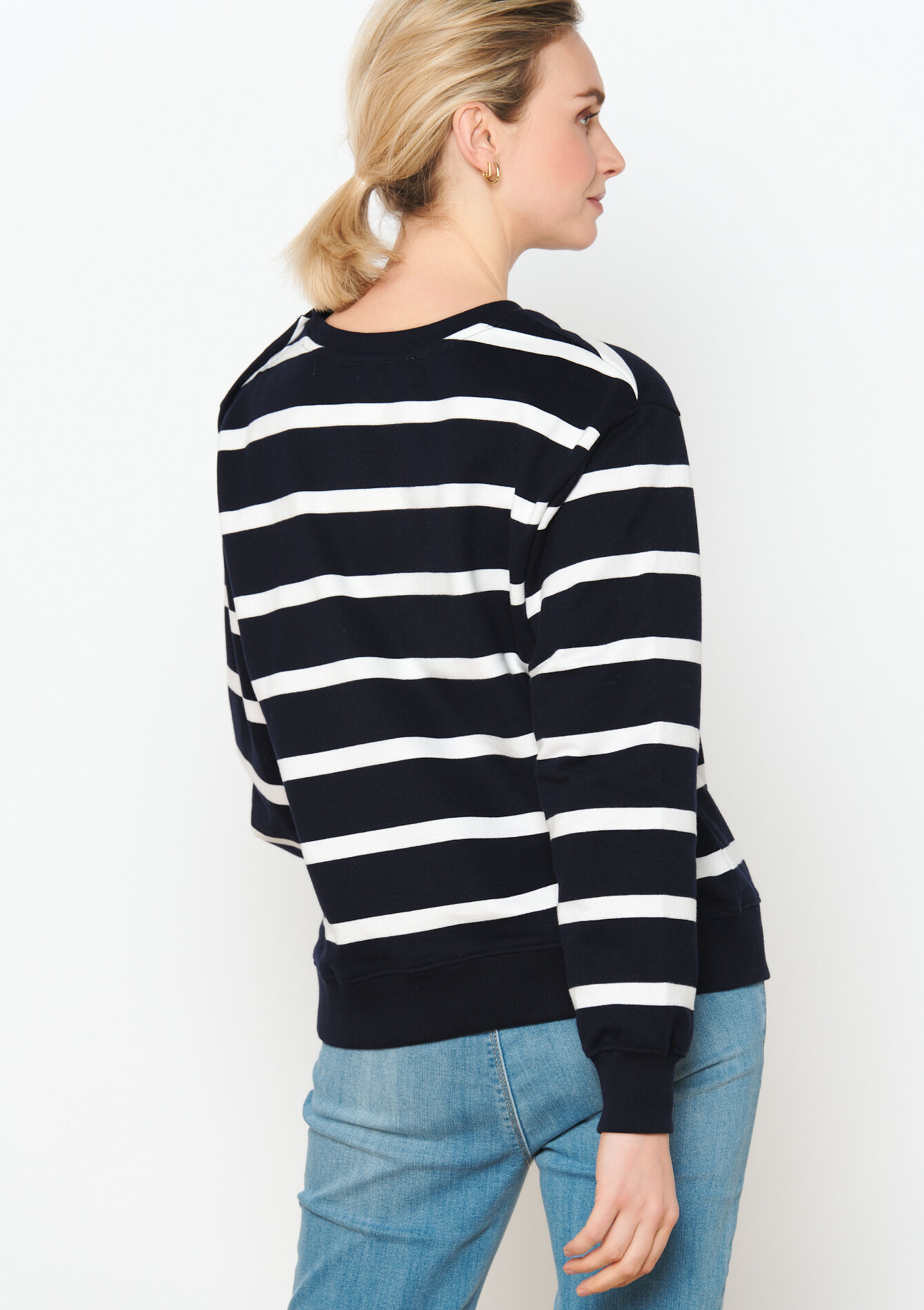 Striped oversized pullover, Striped oversized pullover - NAVY/WHITE - 1094657