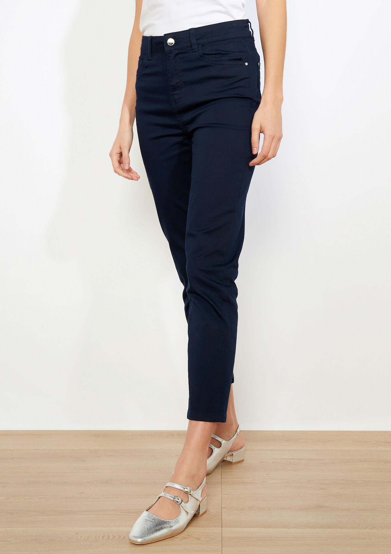 Slim enkellange broek - NAVY BASIC - 06004656_2723