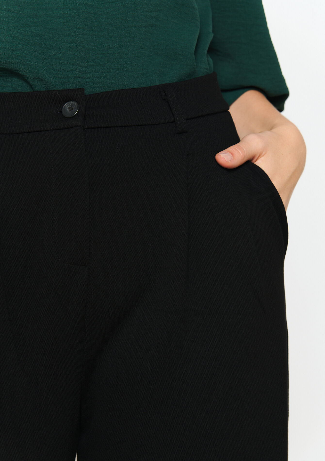 Lange palazzobroek - BLACK - 06100583_1119