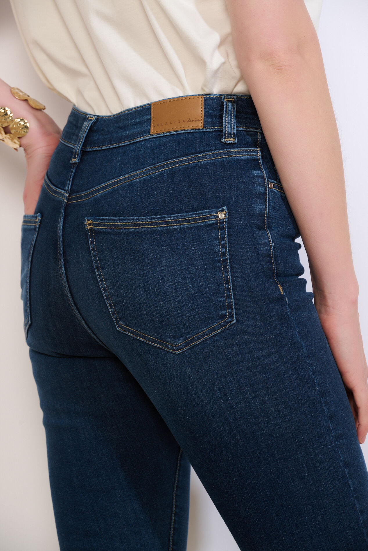 Jean skinny taille haute - DARK BLUE - 22000631_0501