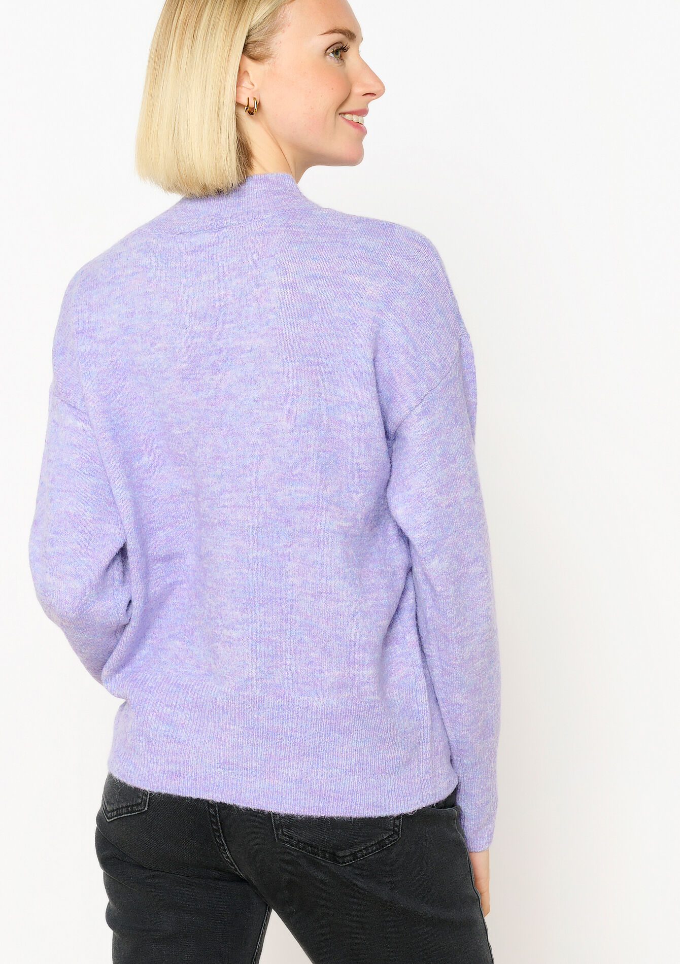 Basic pullover with round neck, Basic pullover with round neck - PASTEL LILAC - 04006525_1493