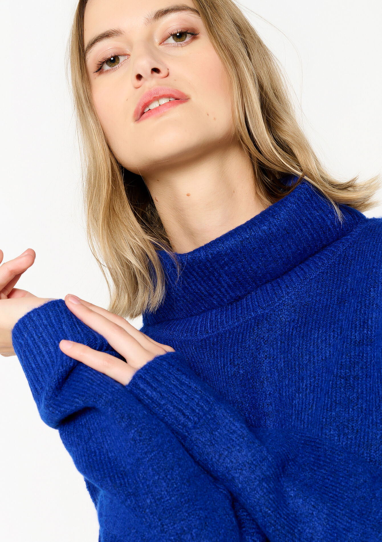 Robe pull à col roulé - ELECTRIC BLUE - 08103537_1619