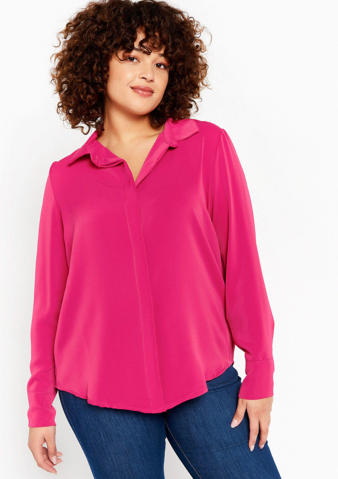 Plain shirt, Plain shirt - FUCHSIA - 05702127_5626
