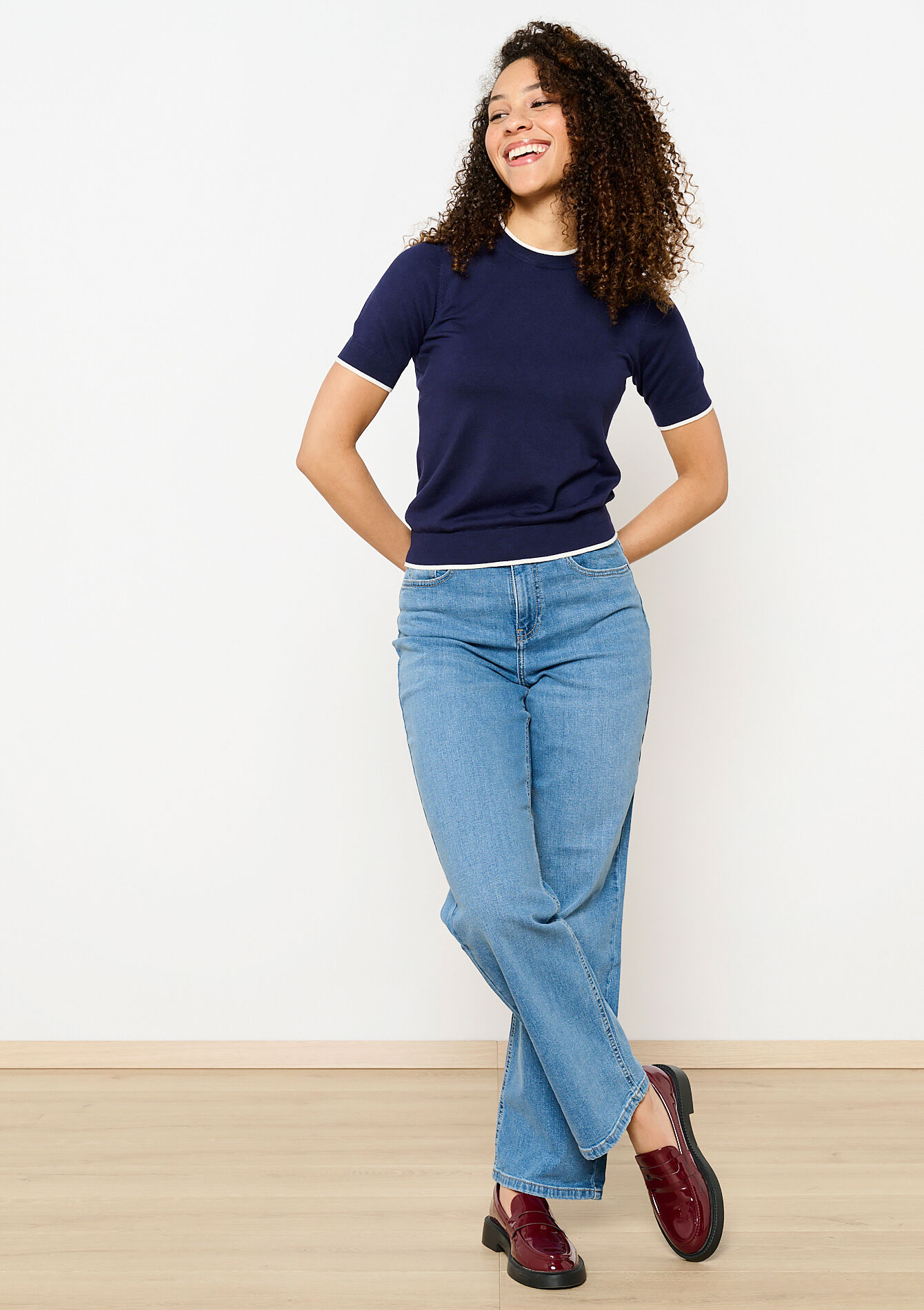 Pull à manches courtes, Pull à manches courtes - NAVY BASIC - 04006776_2723