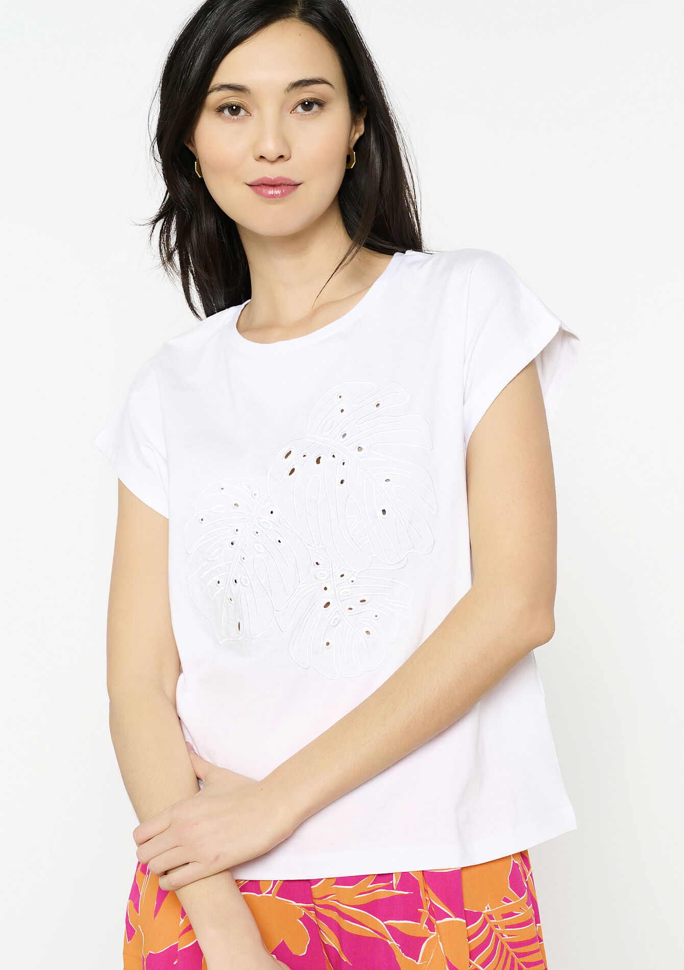 Elegante geborduurde t-shirt, Elegante geborduurde t-shirt, , back