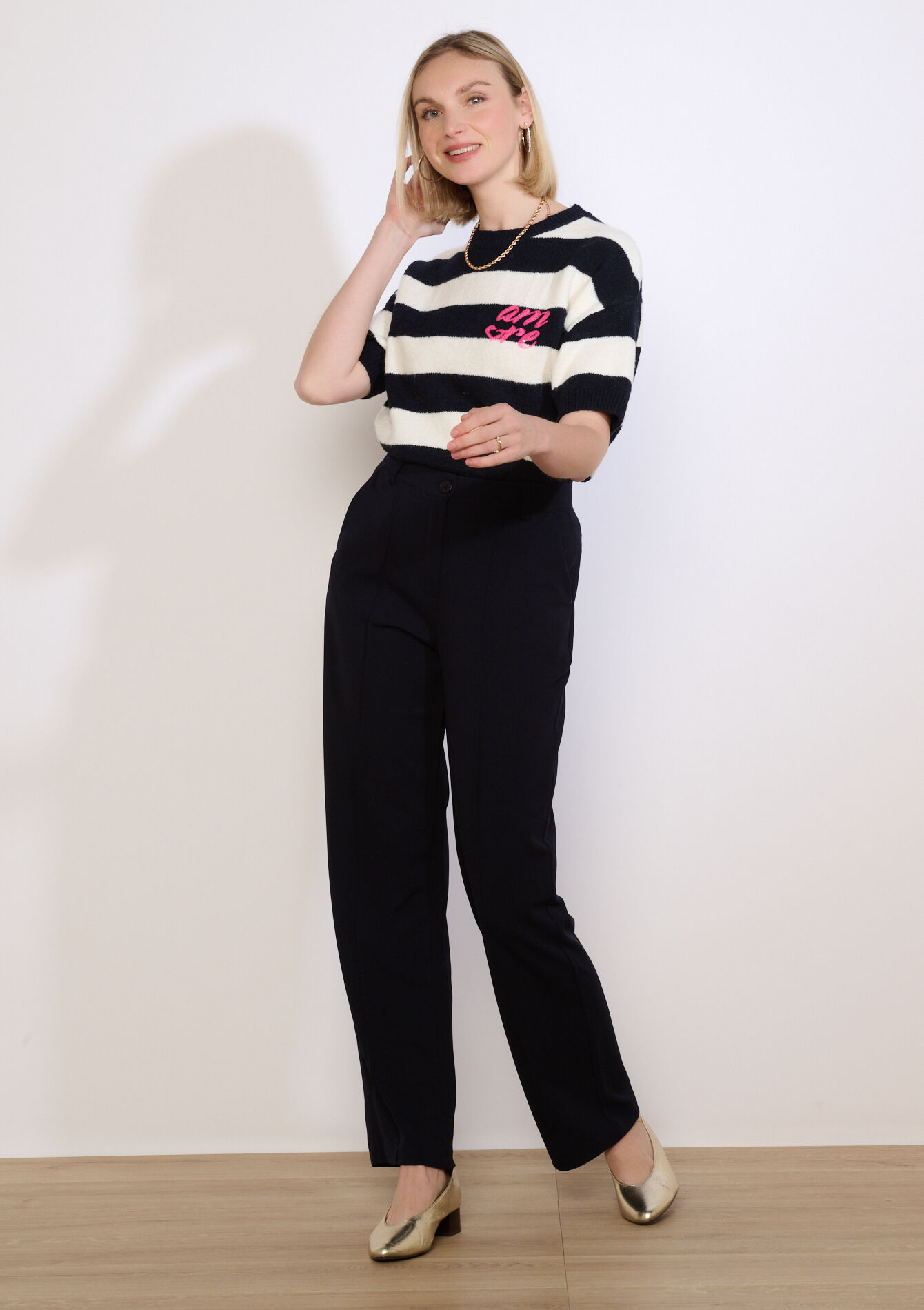 Rechte elegante broek - NAVY BASIC - 06100788_2723