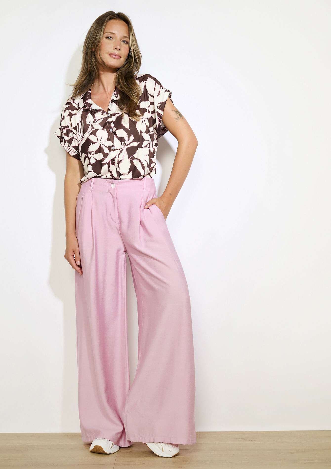 Blouse met bloemenprint - VANILLA WHITE - 02301916_1013